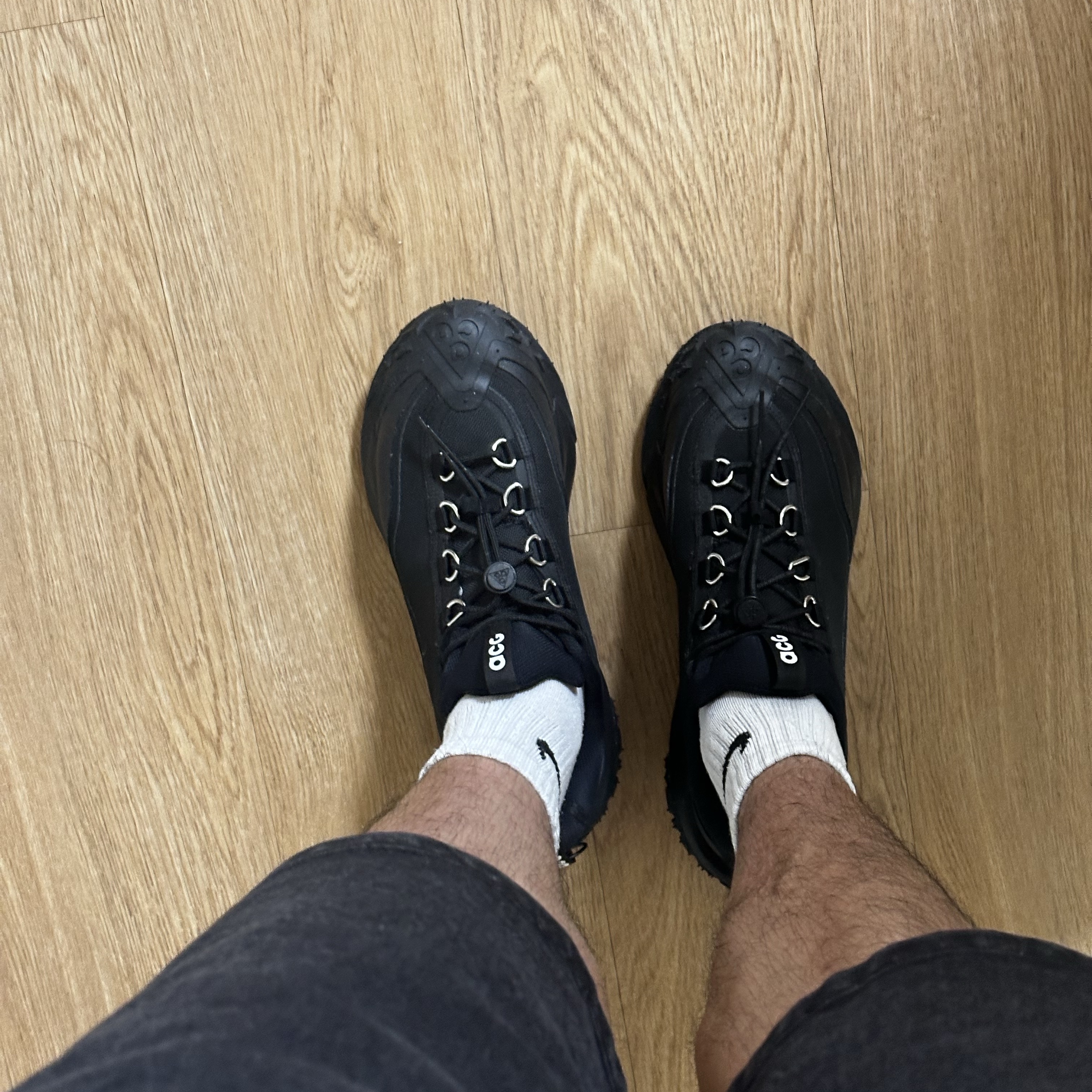 Nike x Comme des Garcons Homme Plus ACG Mountain Fly 2 Low Black 착용 스타일 - 1
