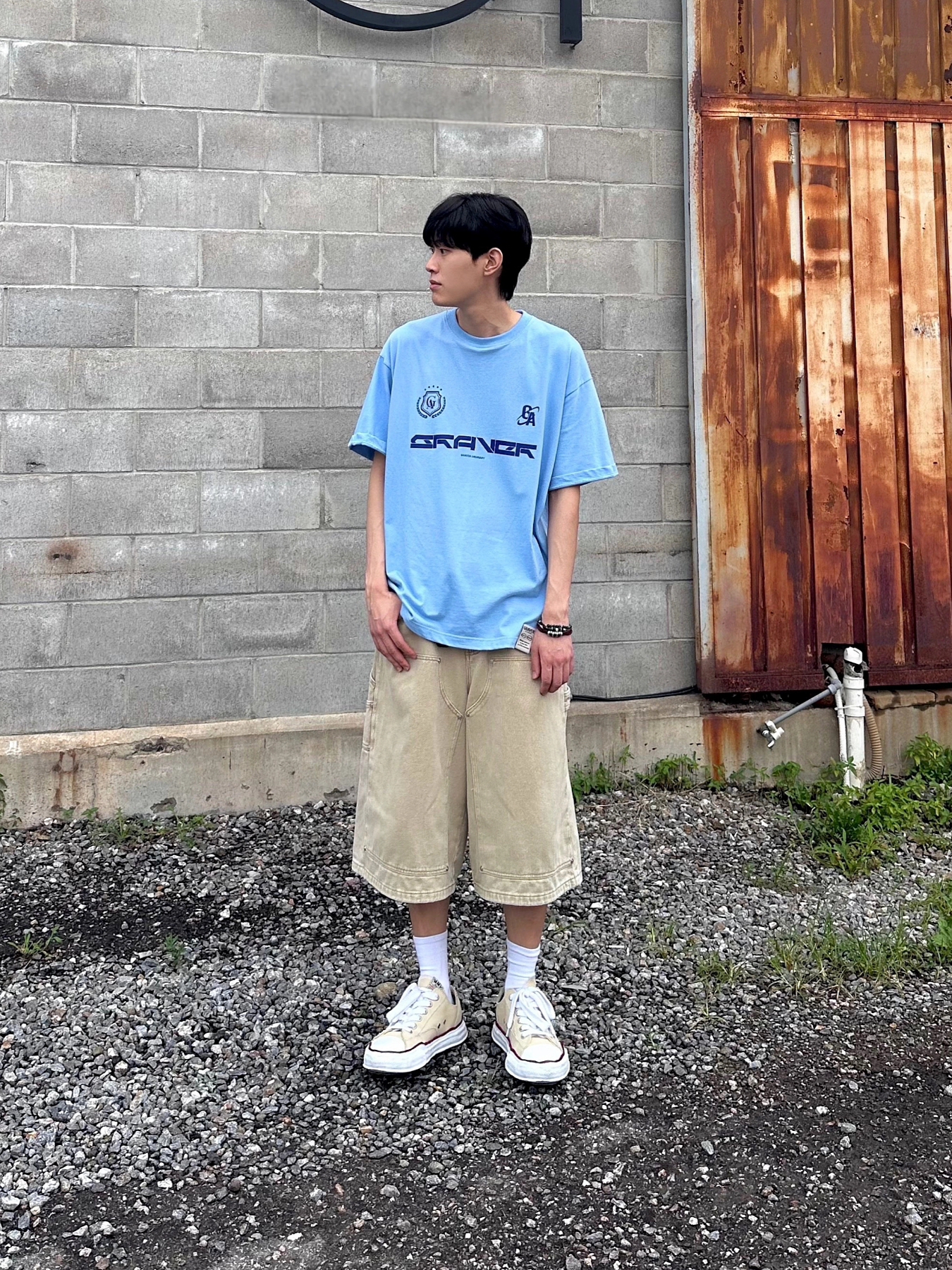 Maison Mihara Yasuhiro Peterson OG Sole Canvas Low-top Sneakers Natural 착용 스타일 - 3