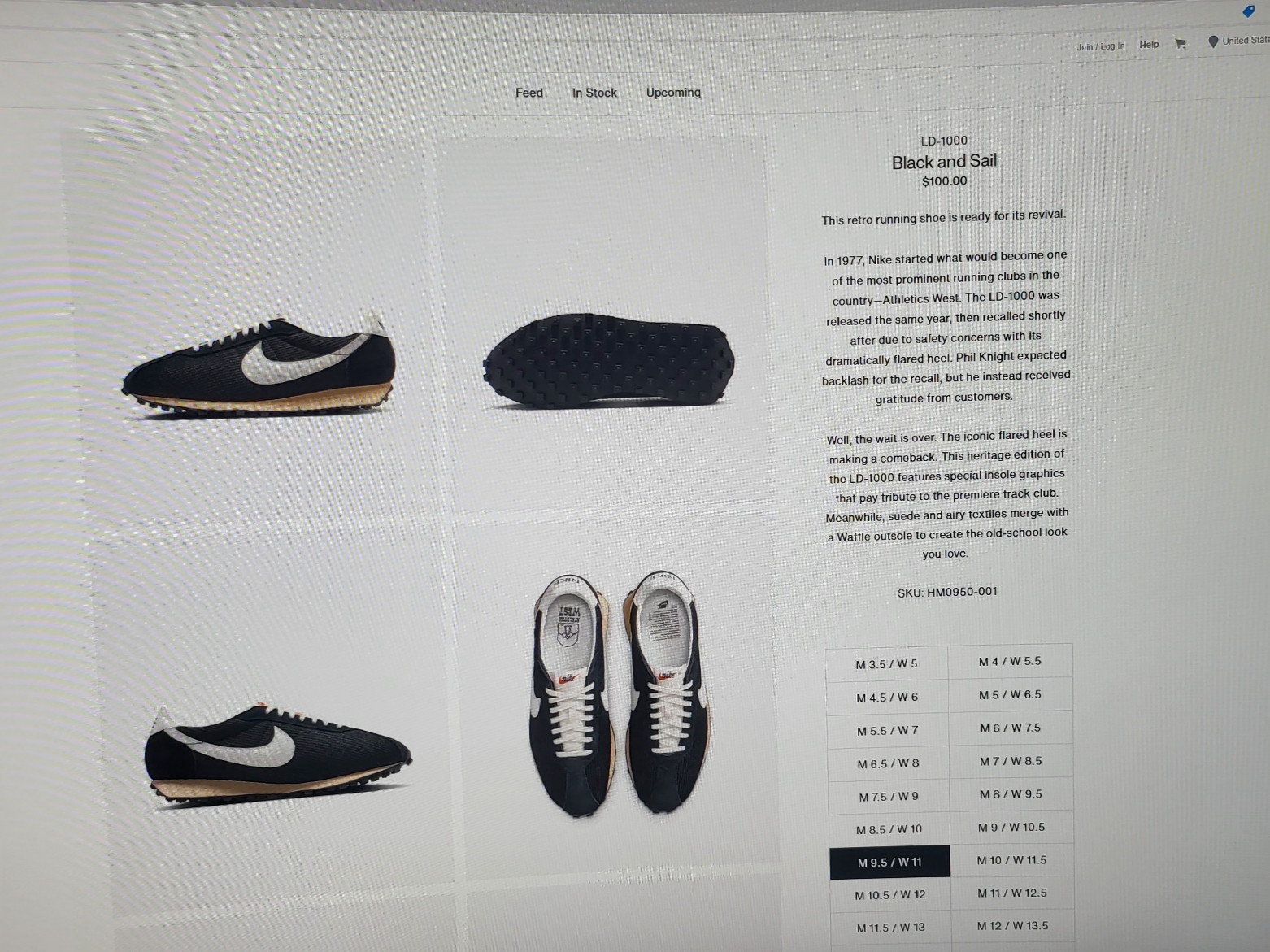 Nike LD-1000 SP Black and Sail 착용 스타일