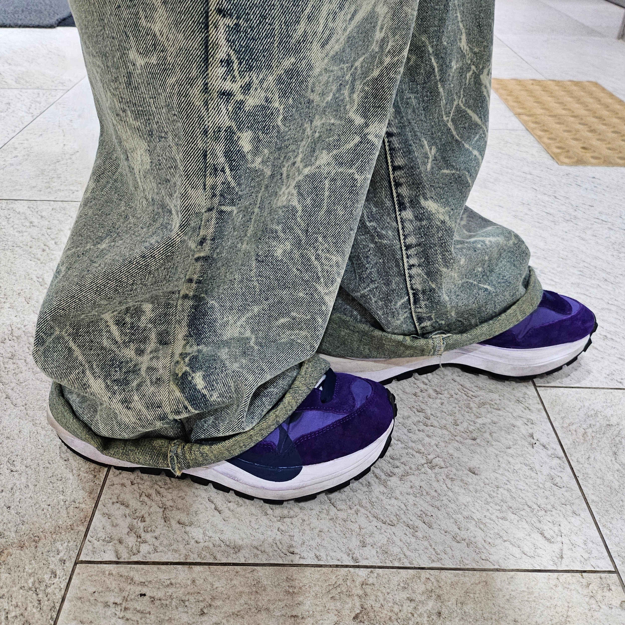 Supreme Washed Chino Twill Camp Cap Purple - 24SS, Nike x Sacai VaporWaffle Dark Iris 착용 스타일 - 3