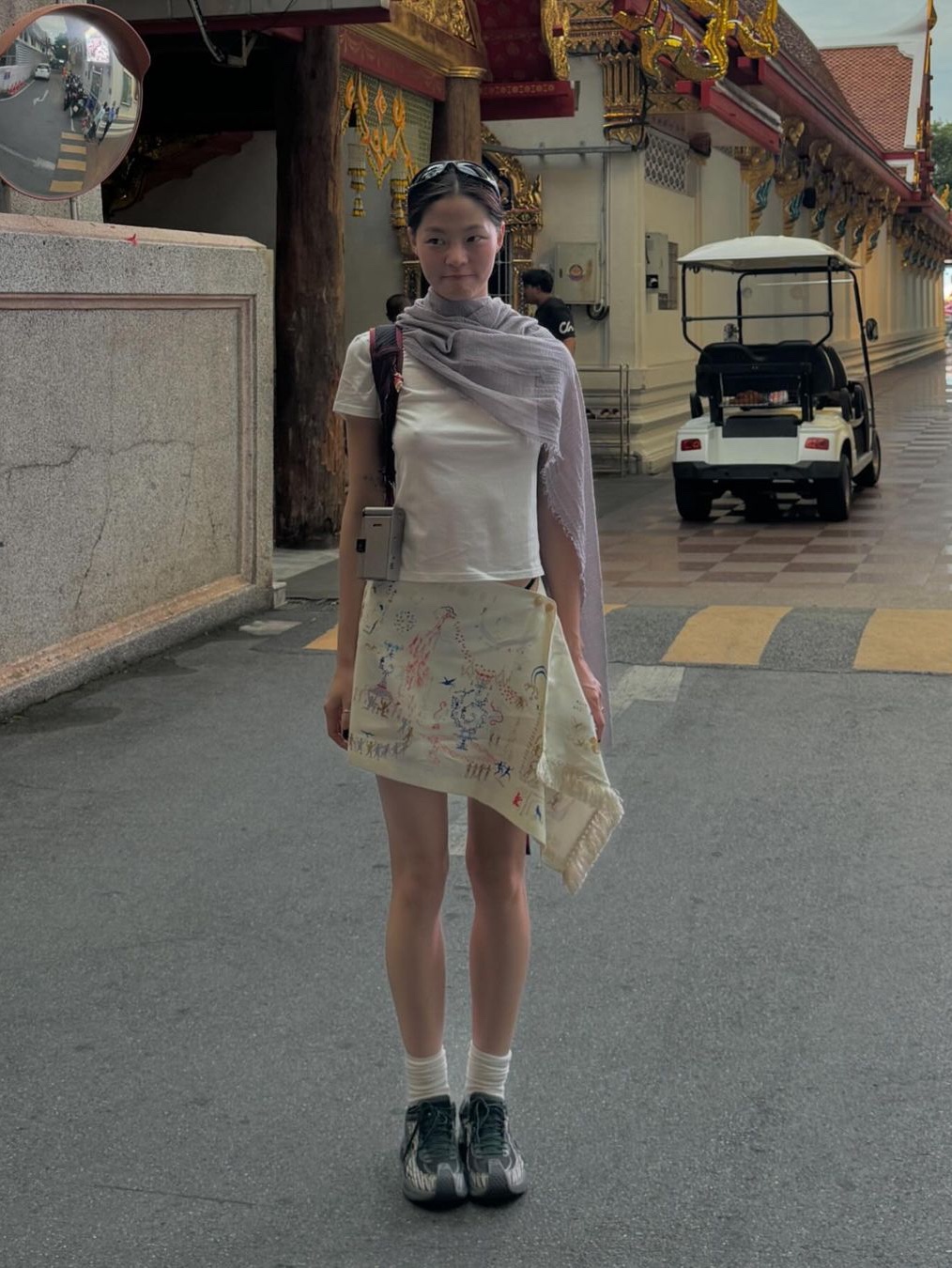 (W) Asics x Kiko Kostadinov Gel-Flammae Grey Black 착용 스타일 - 2