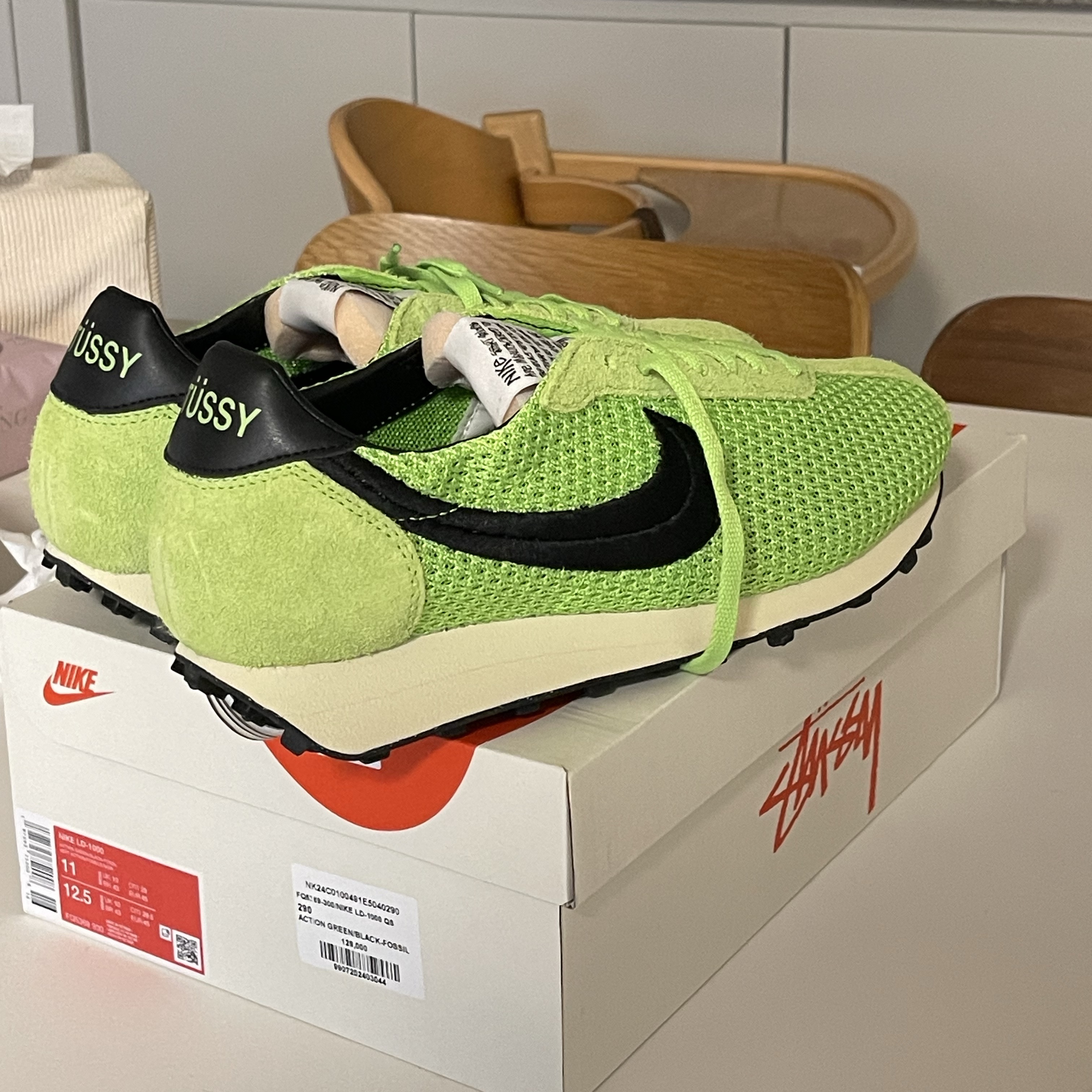 Nike x Stussy LD-1000 SP Action Green and Black 착용 스타일 - 2