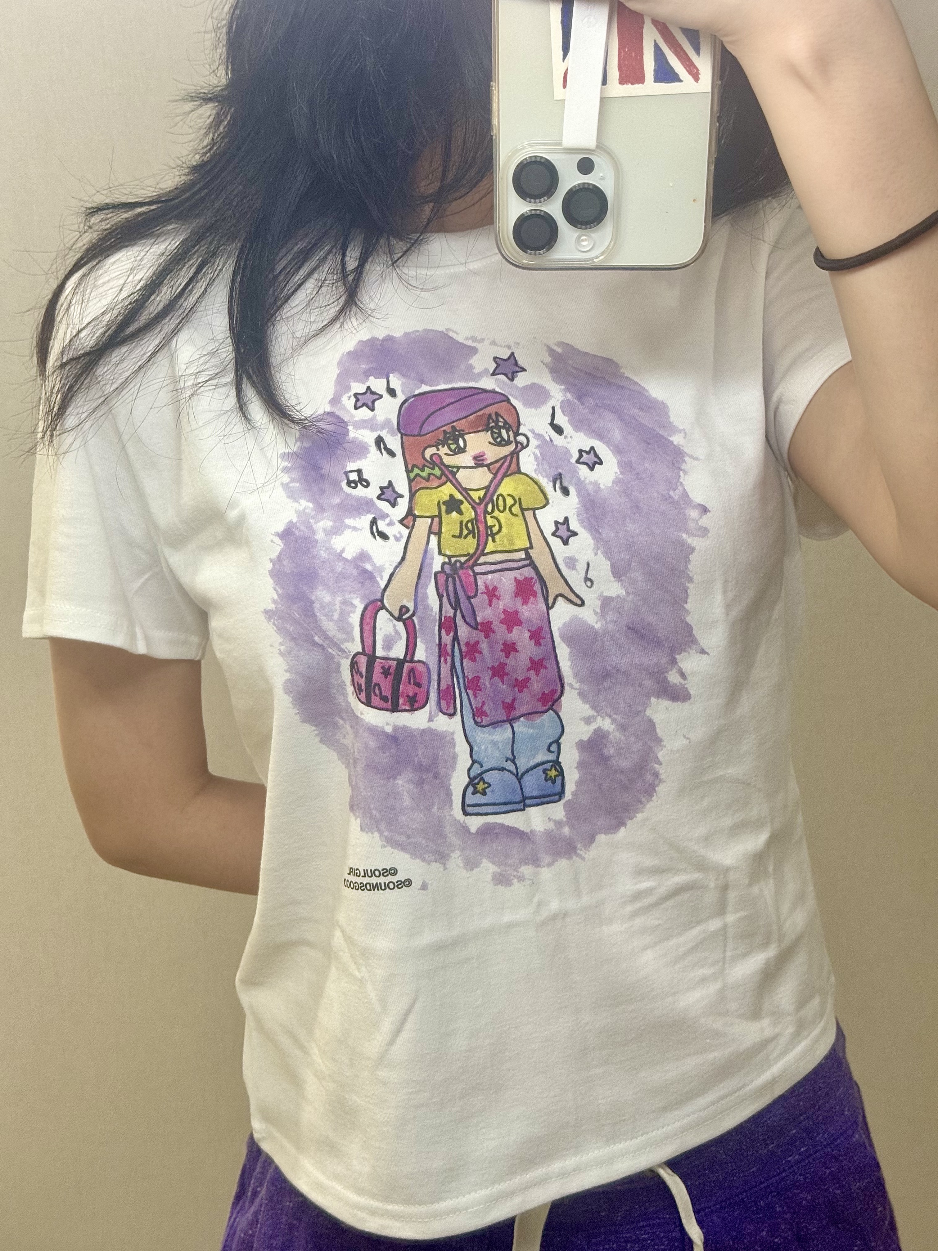 (W) Soulpussycat Soulgirl Loves Music T-Shirt No. 2 White 착용 스타일