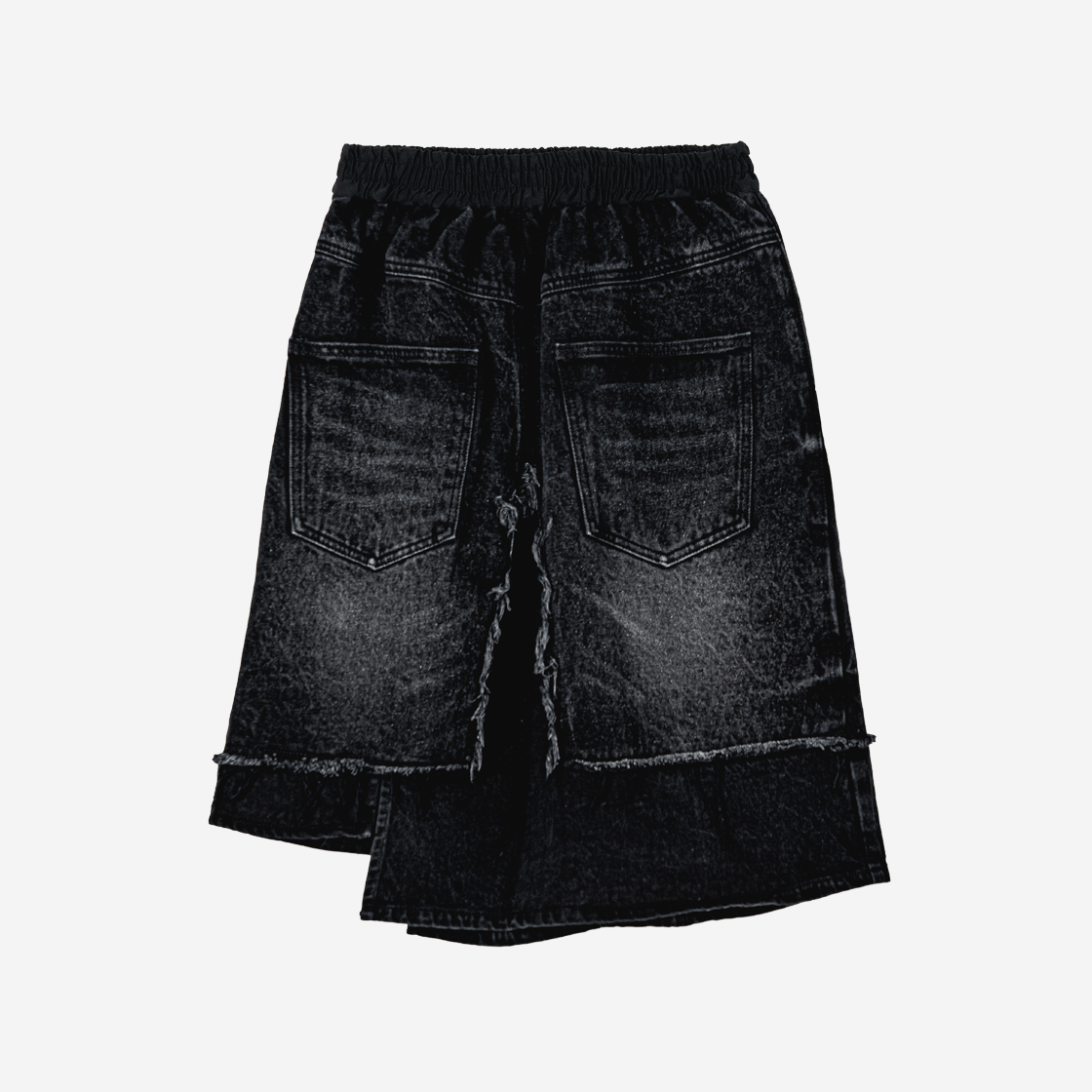 에크라손 레이어드스커트 워시드 블랙(Ecrzn D-Layered Skirt Washed Black) - 2