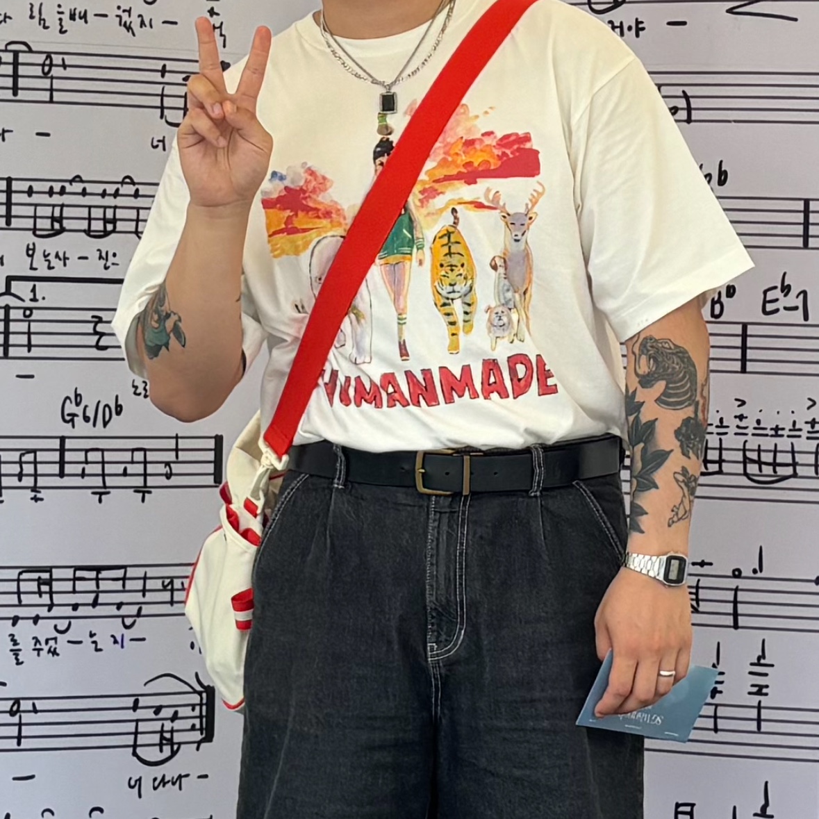 Human Made Keiko Sootome T-Shirt #12 White, Nike Gym Club Training Bag 24L Coconut Milk 착용 스타일