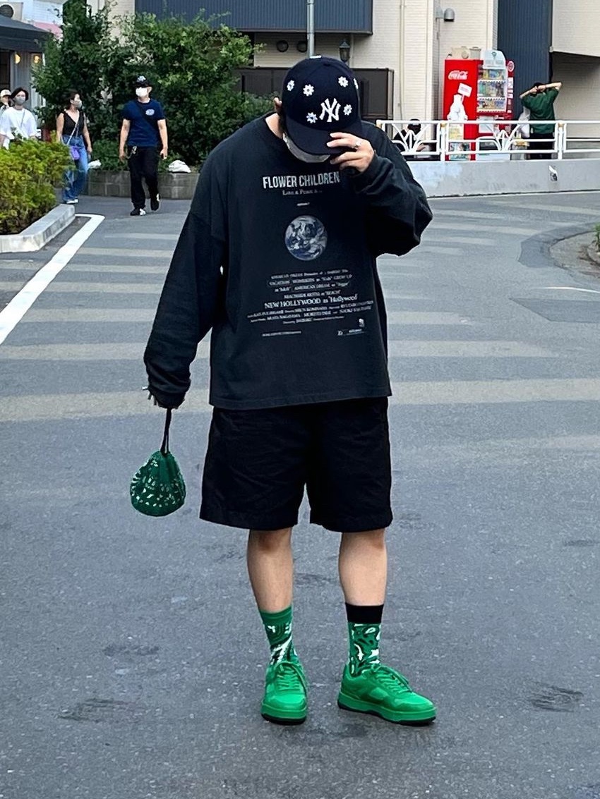 NICK GEAR 3D Flower Cap Black (Black Badge), NICK GEAR 3D Flower Cap Navy (Navy Badge) 착용 스타일