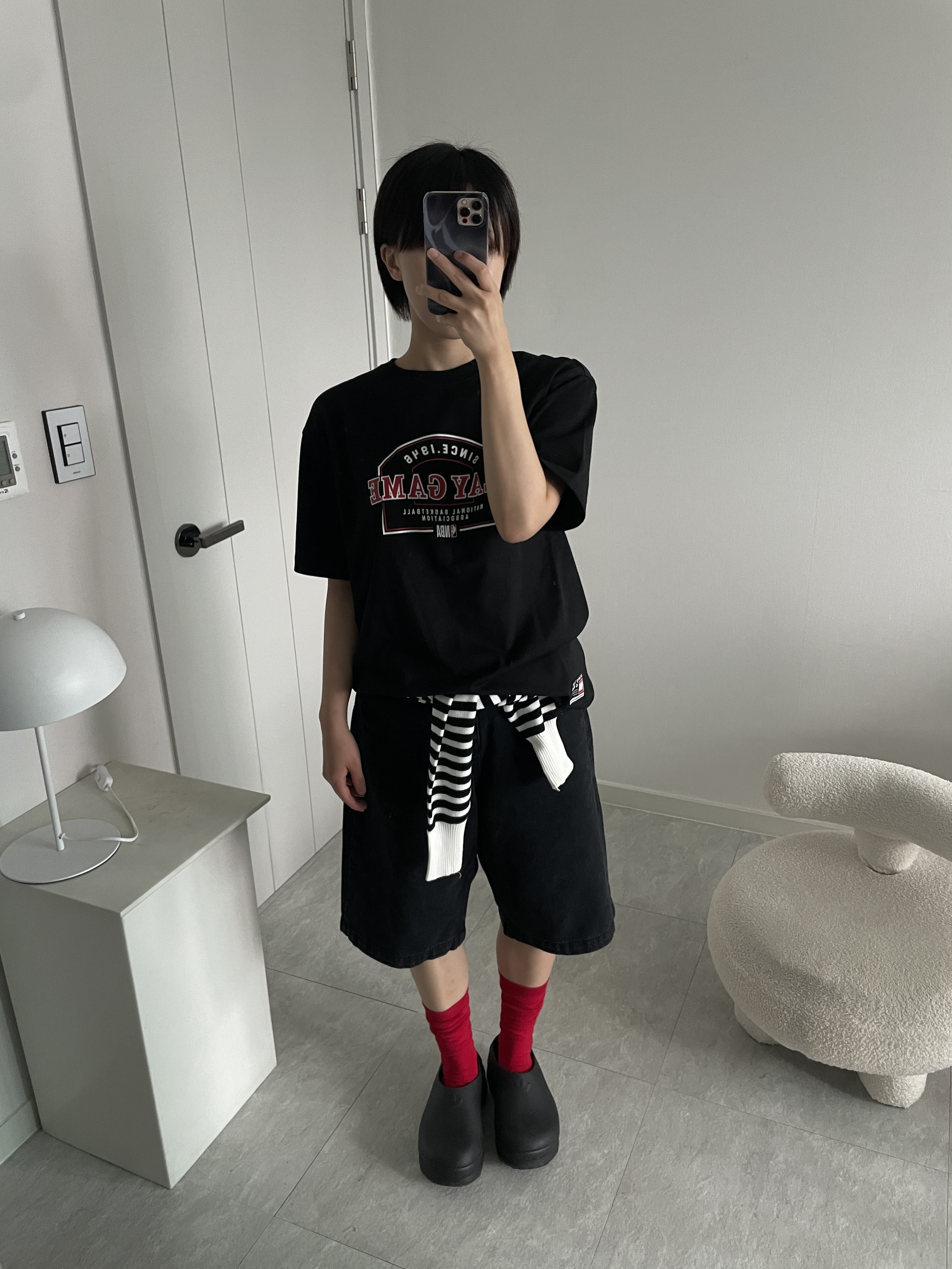 (W) Adidas Adifom Stan Smith Mule Core Black 착용 스타일