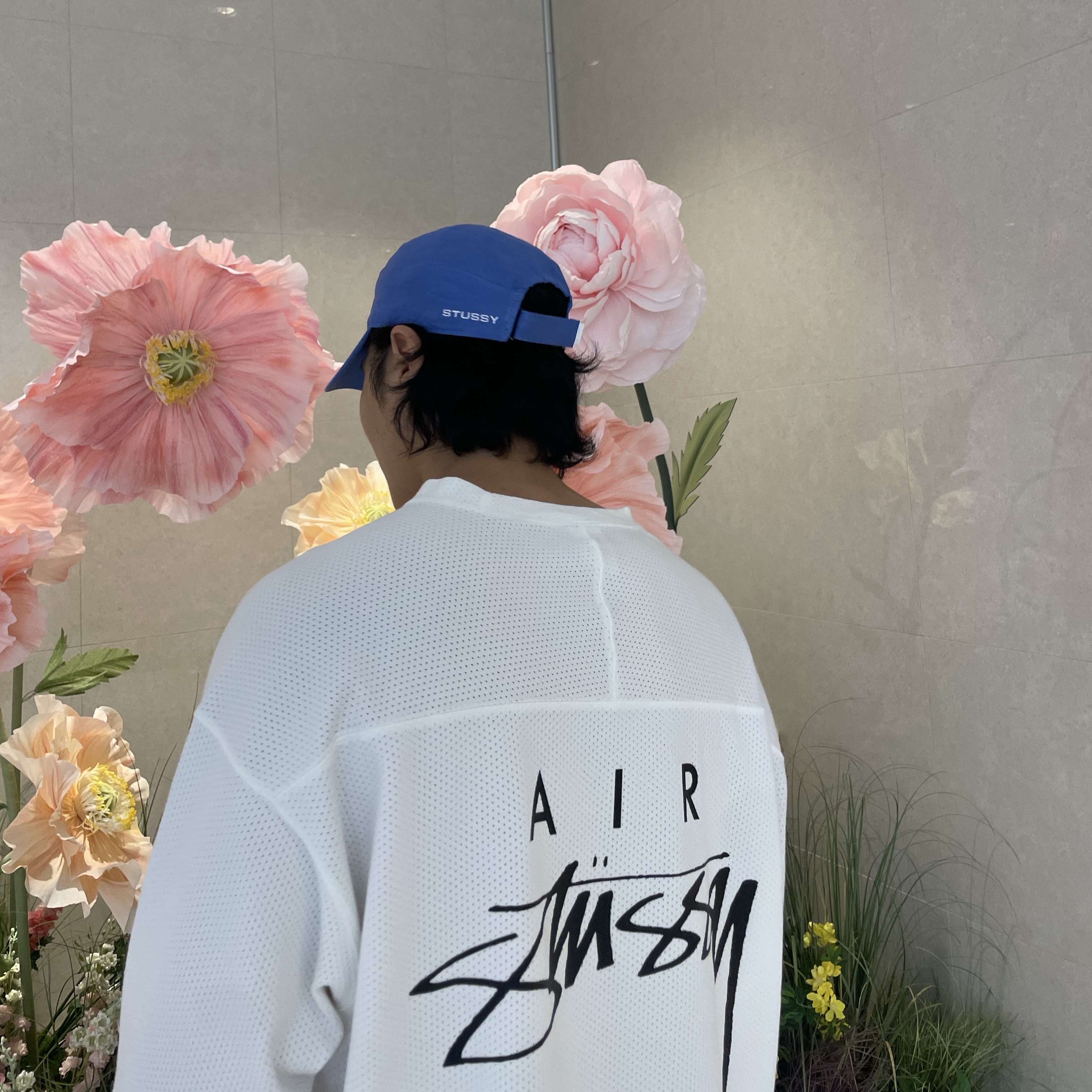 Nike x Stussy Shorts Black (FJ9167-010), Nike x Stussy Long Sleeve Top Sail (FJ9164-133) 착용 스타일 - 5