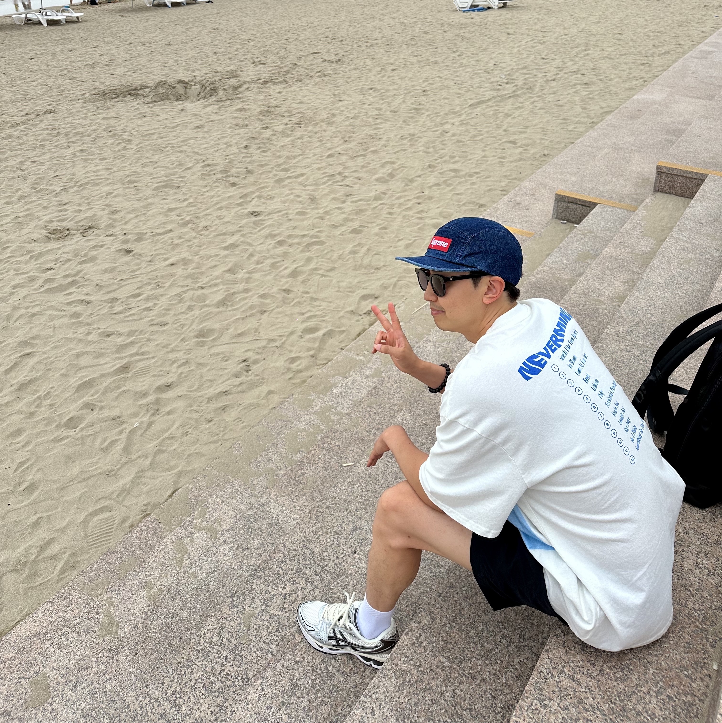 Asics Gel-Kayano 14 Cream Black, Supreme Washed Chino Twill Camp Cap Denim - 22FW 착용 스타일