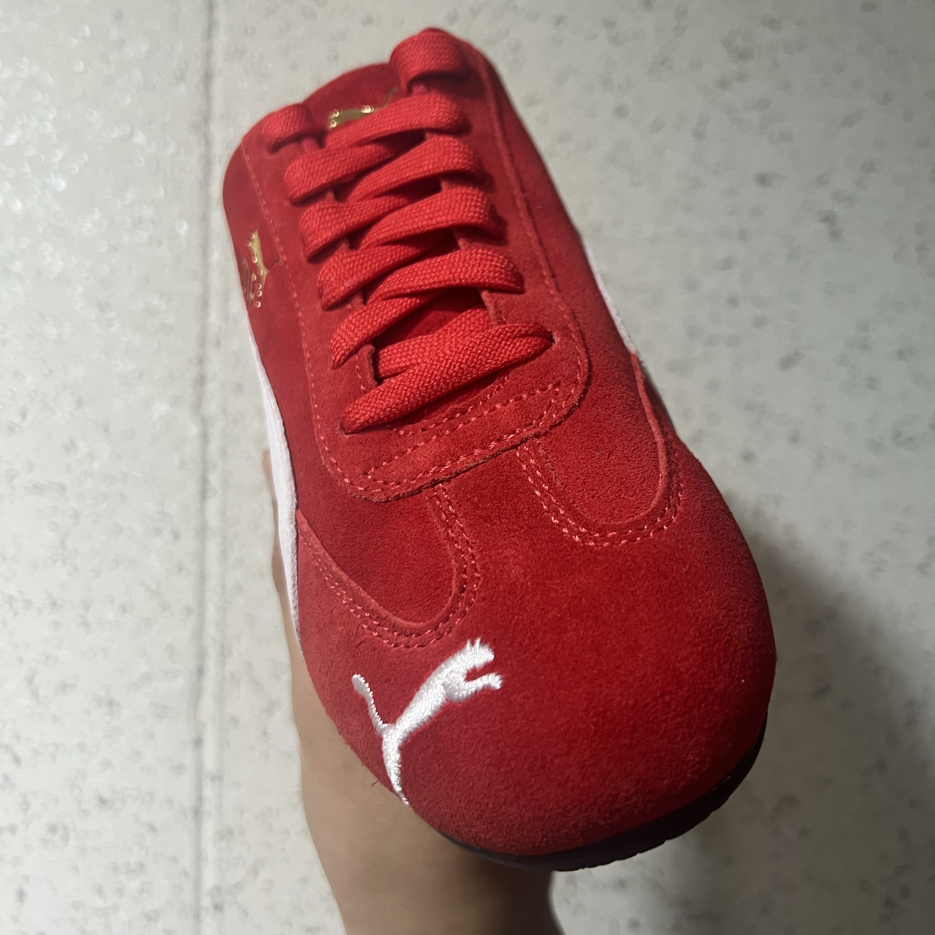 (W) Puma Speedcat OG Red White 착용 스타일 - 2