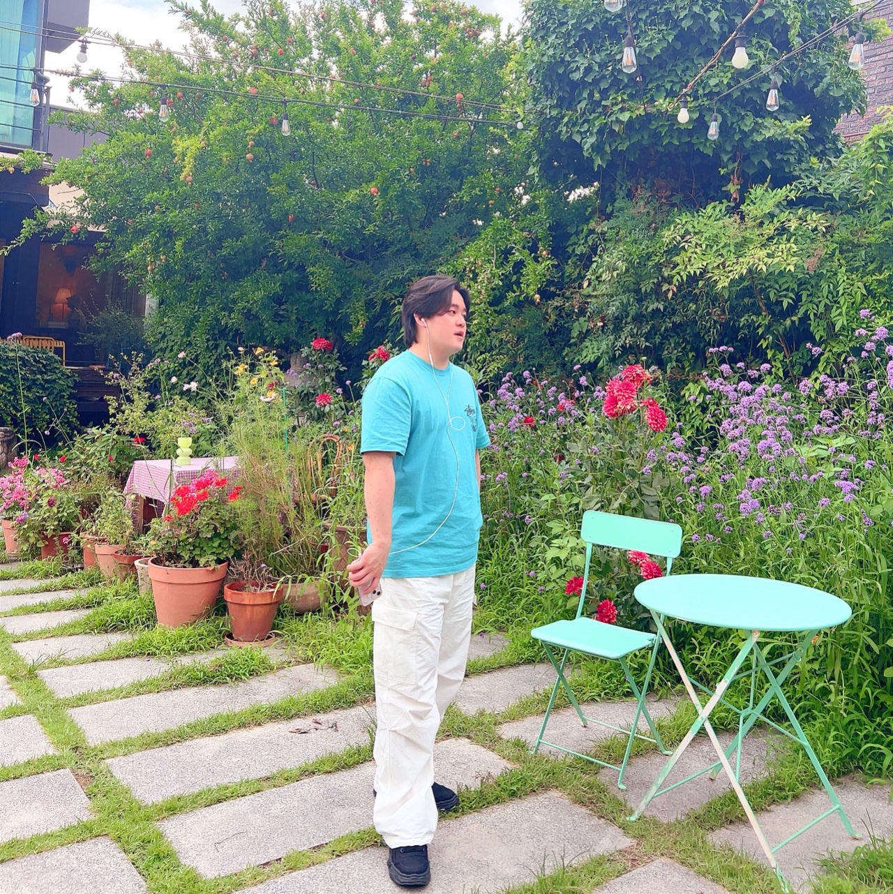 Maison Mihara Yasuhiro Parker OG Sole Canvas Low-top Sneakers Black Black, Stussy Tough Gear T-Shirt Ocean 착용 스타일 - 1
