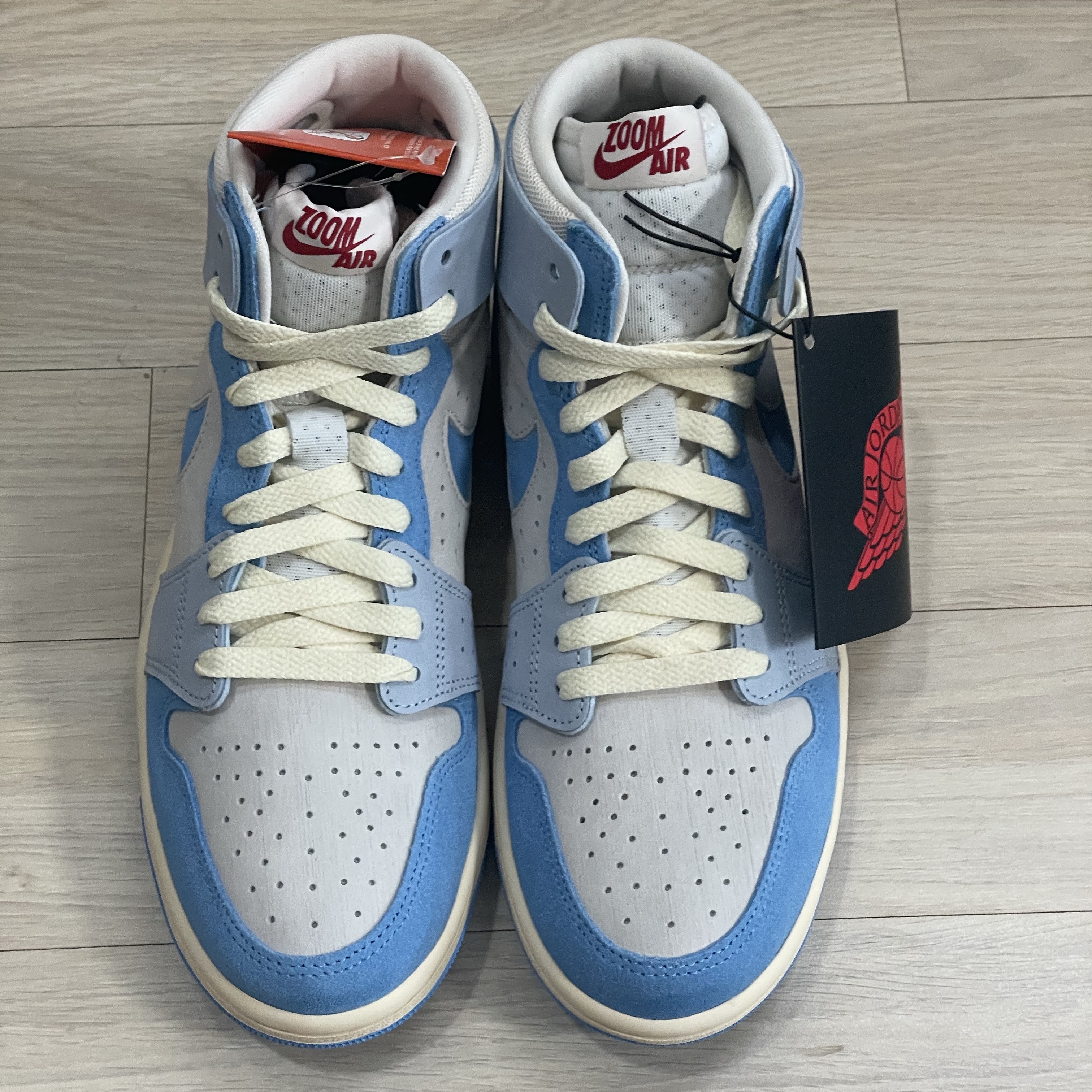 (W) Jordan 1 Zoom Air CMFT 2 Phantom University Blue 착용 스타일 - 3