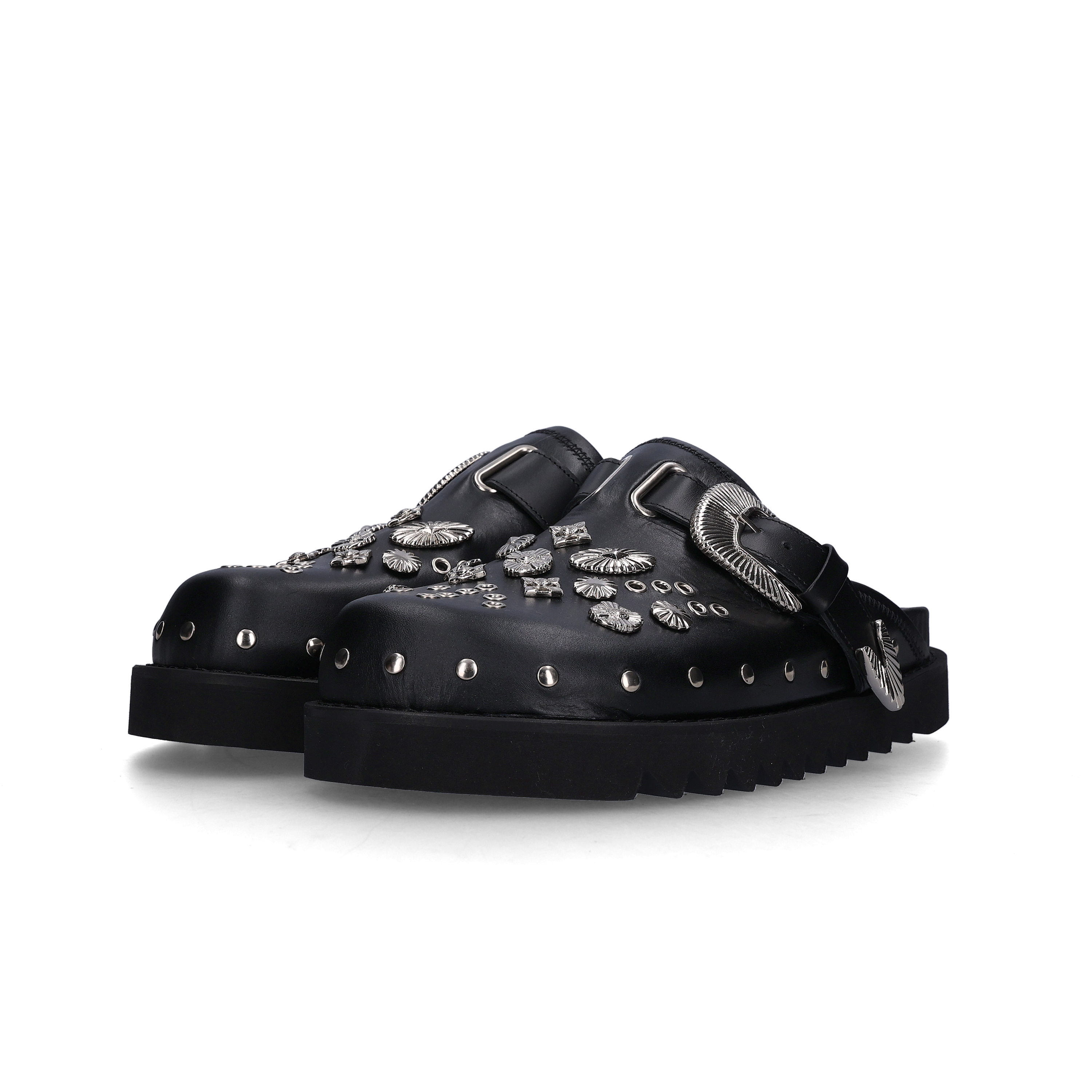 Toga Virilis AJ1066 Mules Leather Black