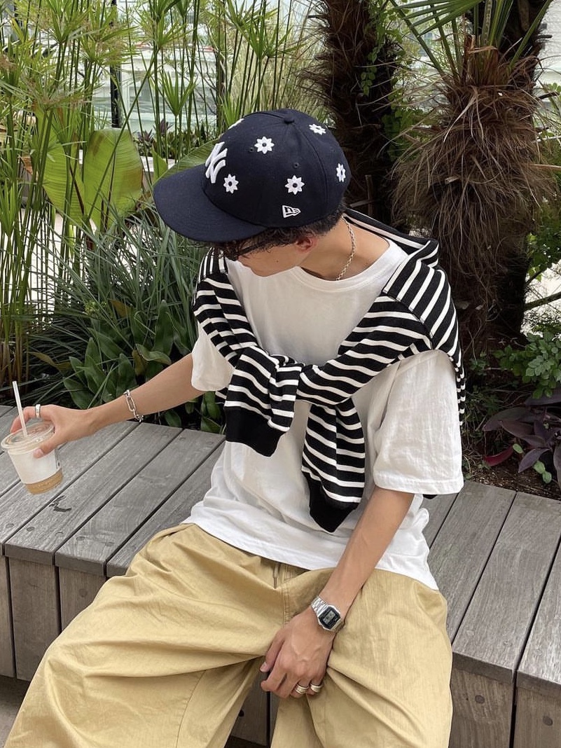 [KREAM 단독] NICK GEAR 3D Flower Cap Black (Green Badge), NICK GEAR 3D Flower Cap Black (Black Badge) 착용 스타일