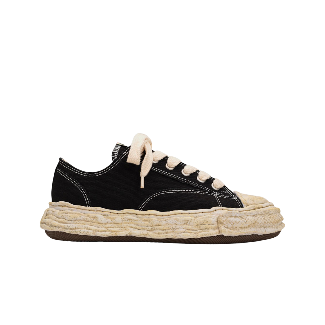 A13FW713-BLACK Maison Mihara Yasuhiro Peterson23 OG Sole Dyed Canvas Low-top Sneakers Black