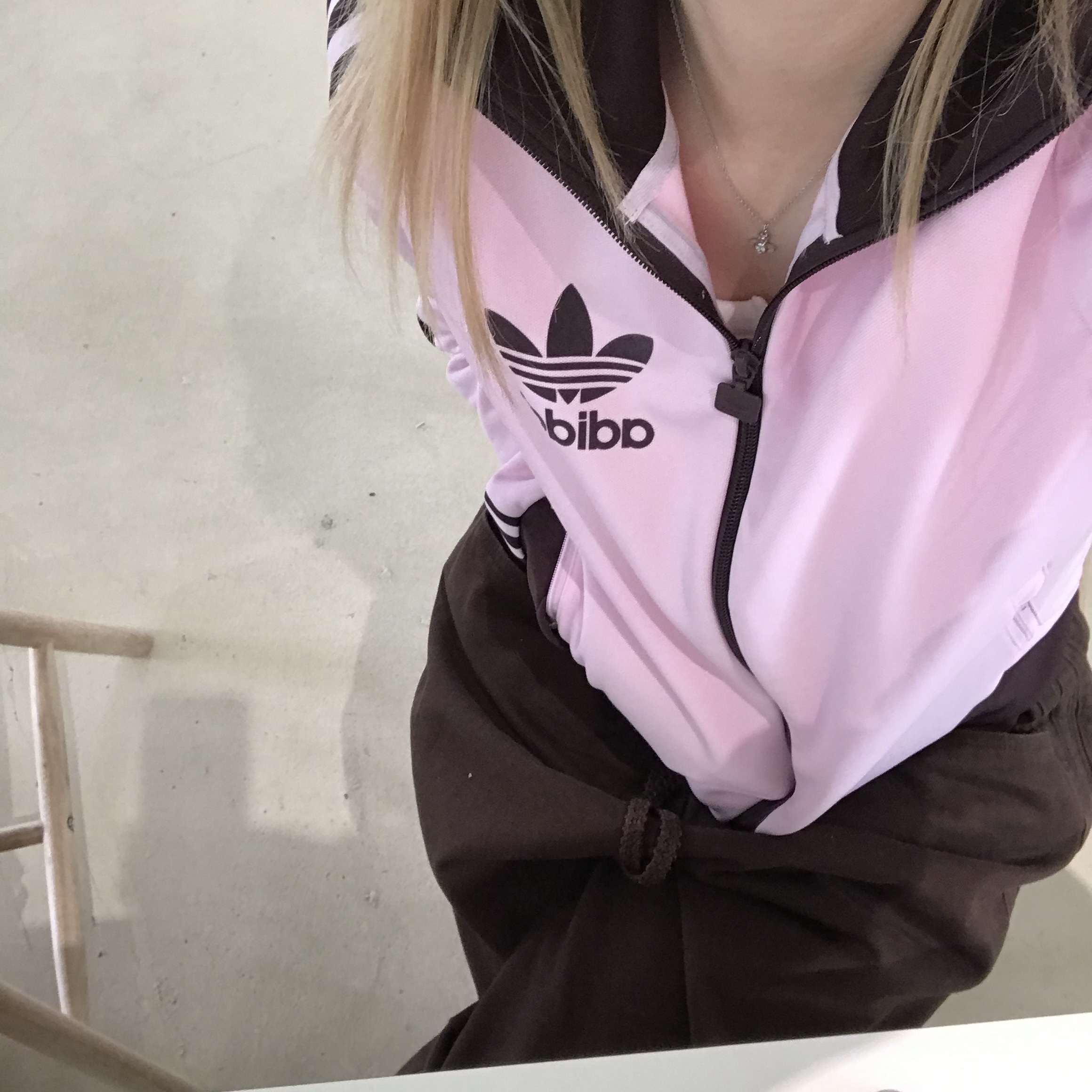 (W) Adidas Originals Beckenbauer Track Jacket Clear Pink - KR Sizing 착용 스타일 - 2