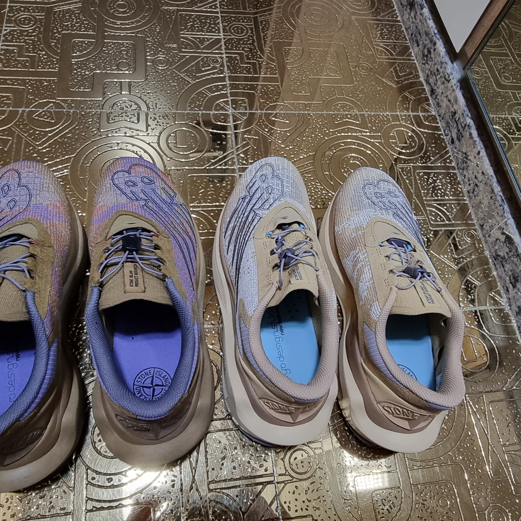 New Balance x Stone Island x Tokyo Design Studios FuelCell C1 Beige, New Balance x Stone Island x Tokyo Design Studio FuelCell  C1 Military Green 착용 스타일 - 1