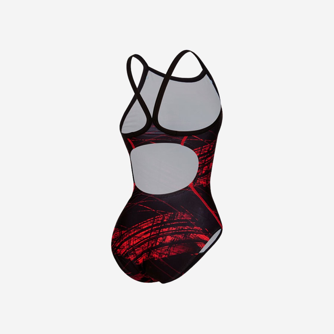 (W) Mizuno Exersuit Charge Open Back Swimsuit Black Red 상세 이미지 2