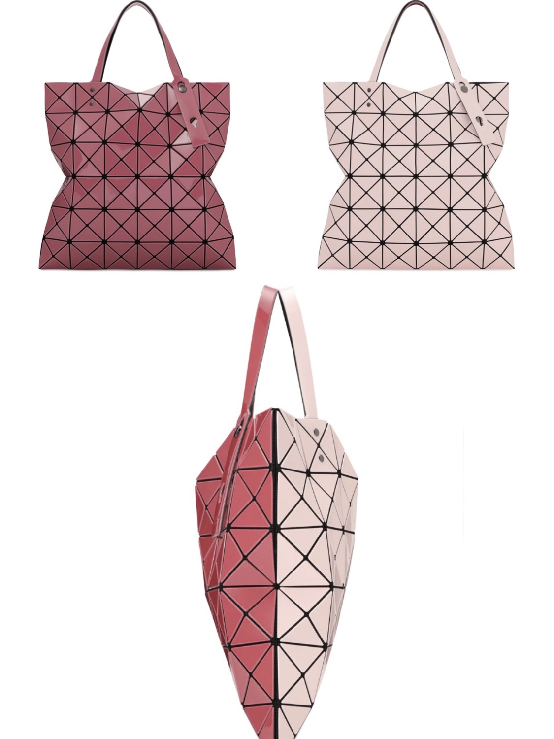 Bao Bao Issey Miyake Lucent W Tote Bag Pink Light Pink 착용 스타일