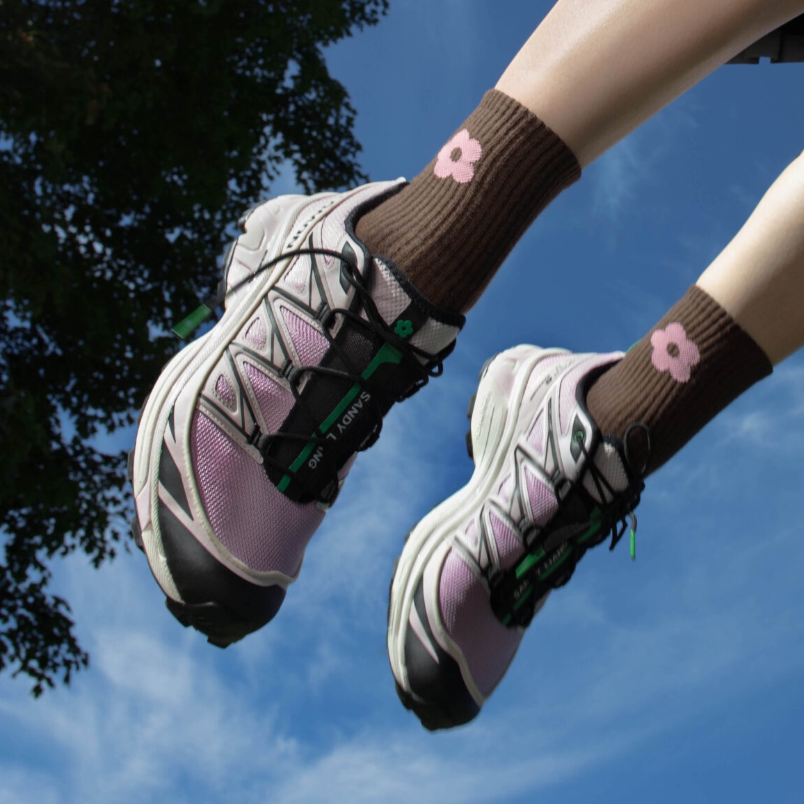 Salomon x Sandy Liang Speedcross 3 Ribbon, Salomon x Sandy Liang RX Marie Jeanne Vanilla Ice 착용 스타일 - 7