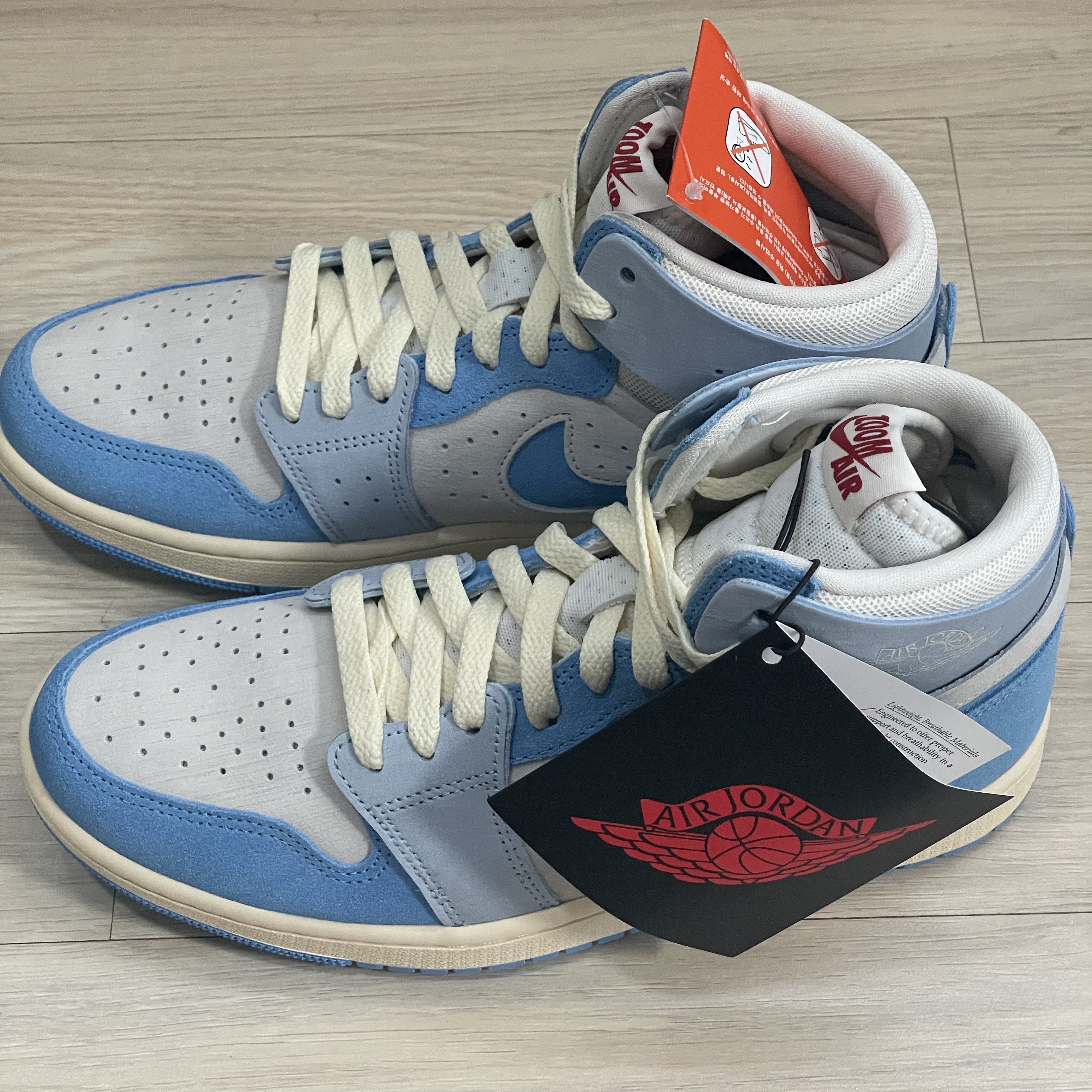 (W) Jordan 1 Zoom Air CMFT 2 Phantom University Blue 착용 스타일 - 4