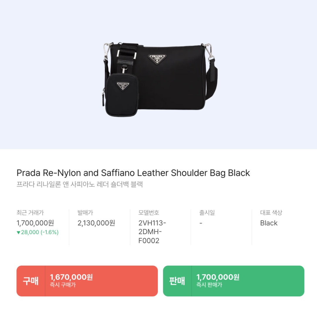 Prada Re-Nylon and Saffiano Leather Shoulder Bag Black 착용 스타일 - 2