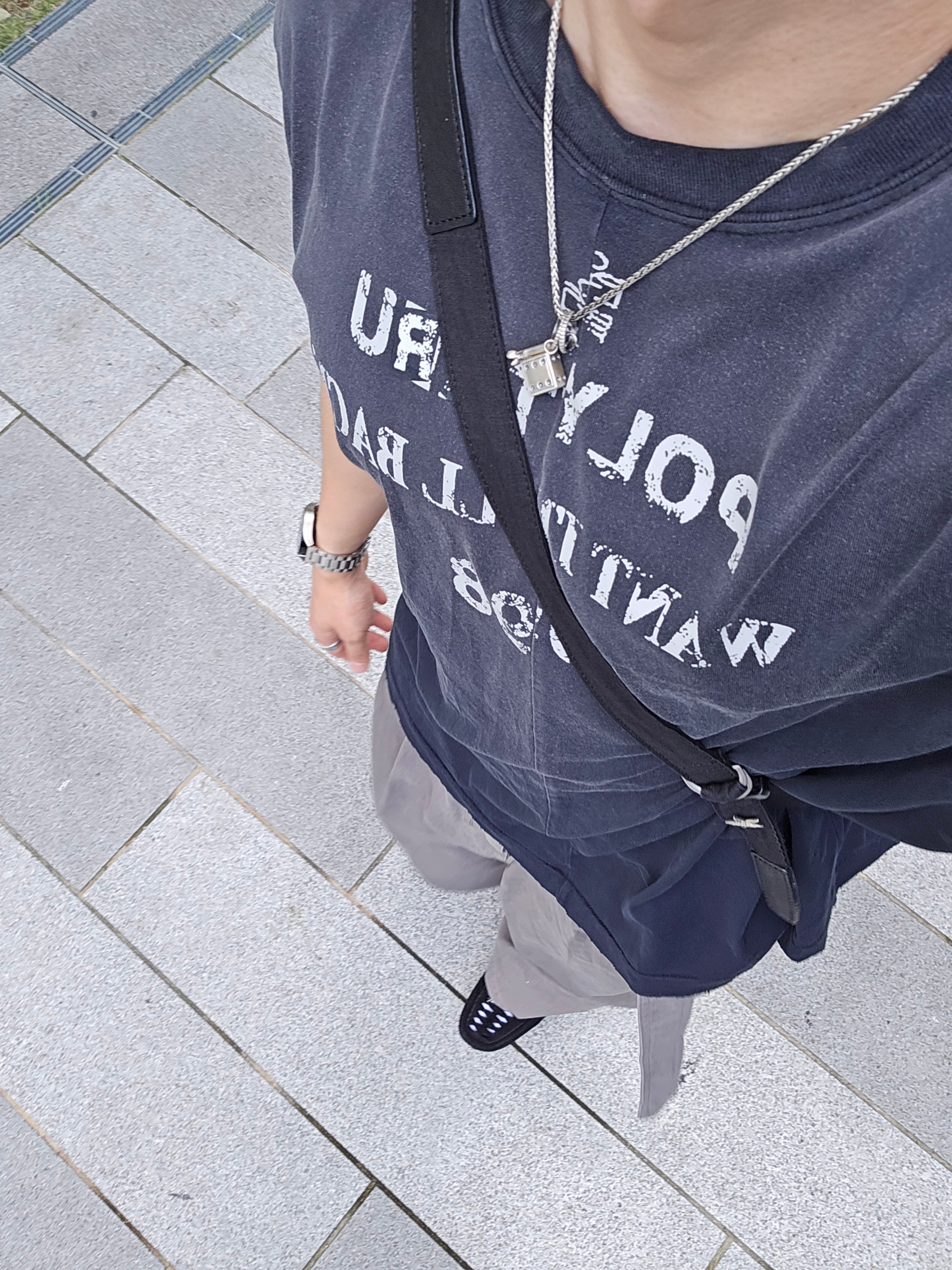 [프리오더] Polyteru Wallabee Shoes Woven Black, Polyteru Calf Bag Black Lambskin 착용 스타일