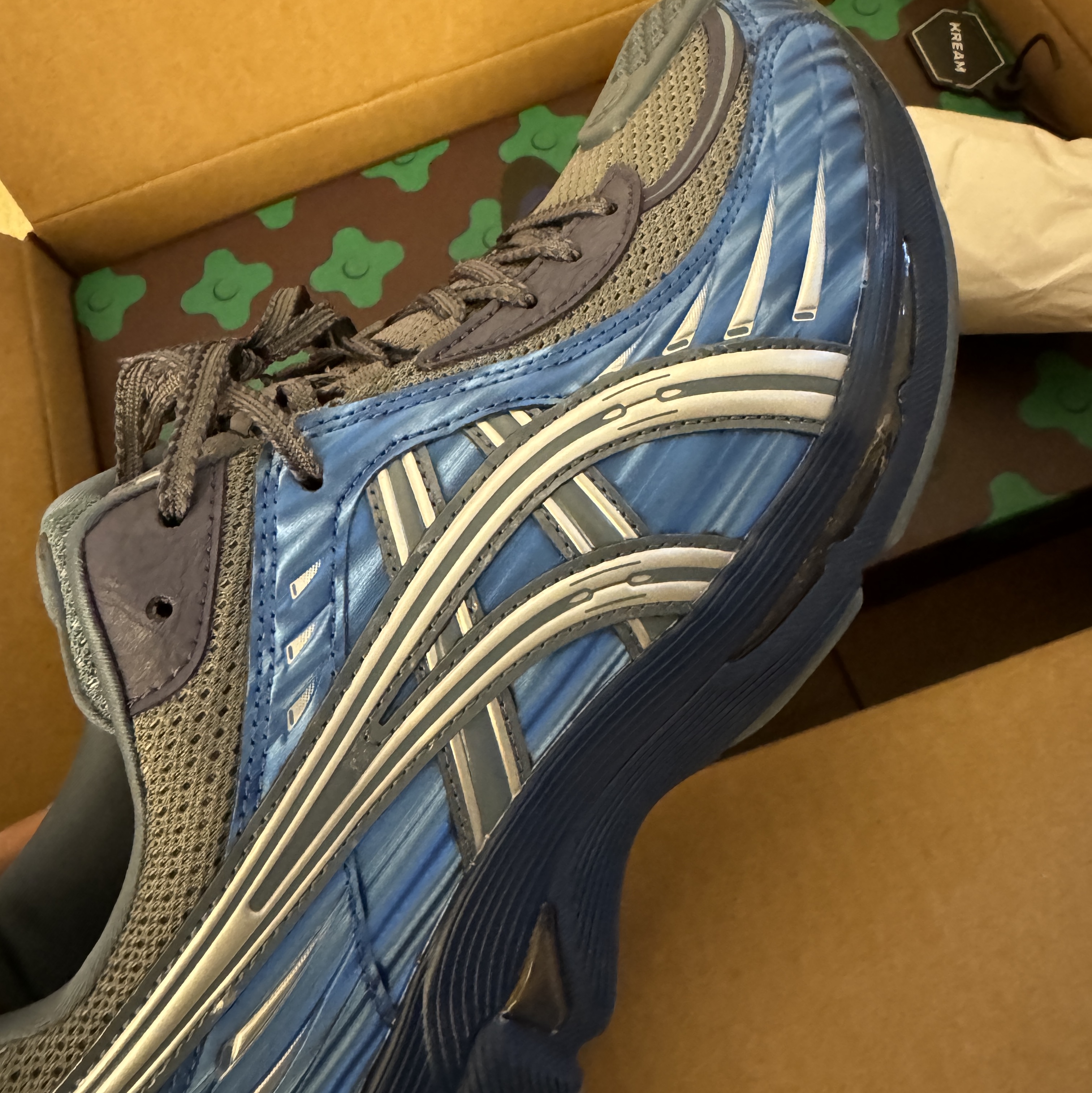 (W) Asics x Kiko Kostadinov Gel-Flammae Blue Ironclad 착용 스타일