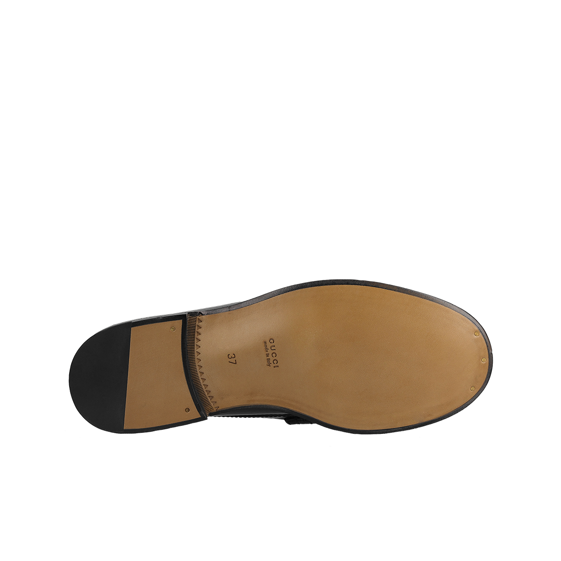 (W) 구찌 인터로킹 G 로퍼 블랙 화이트 레더((W) Gucci Interlocking G Loafer Black White Leather) - 2