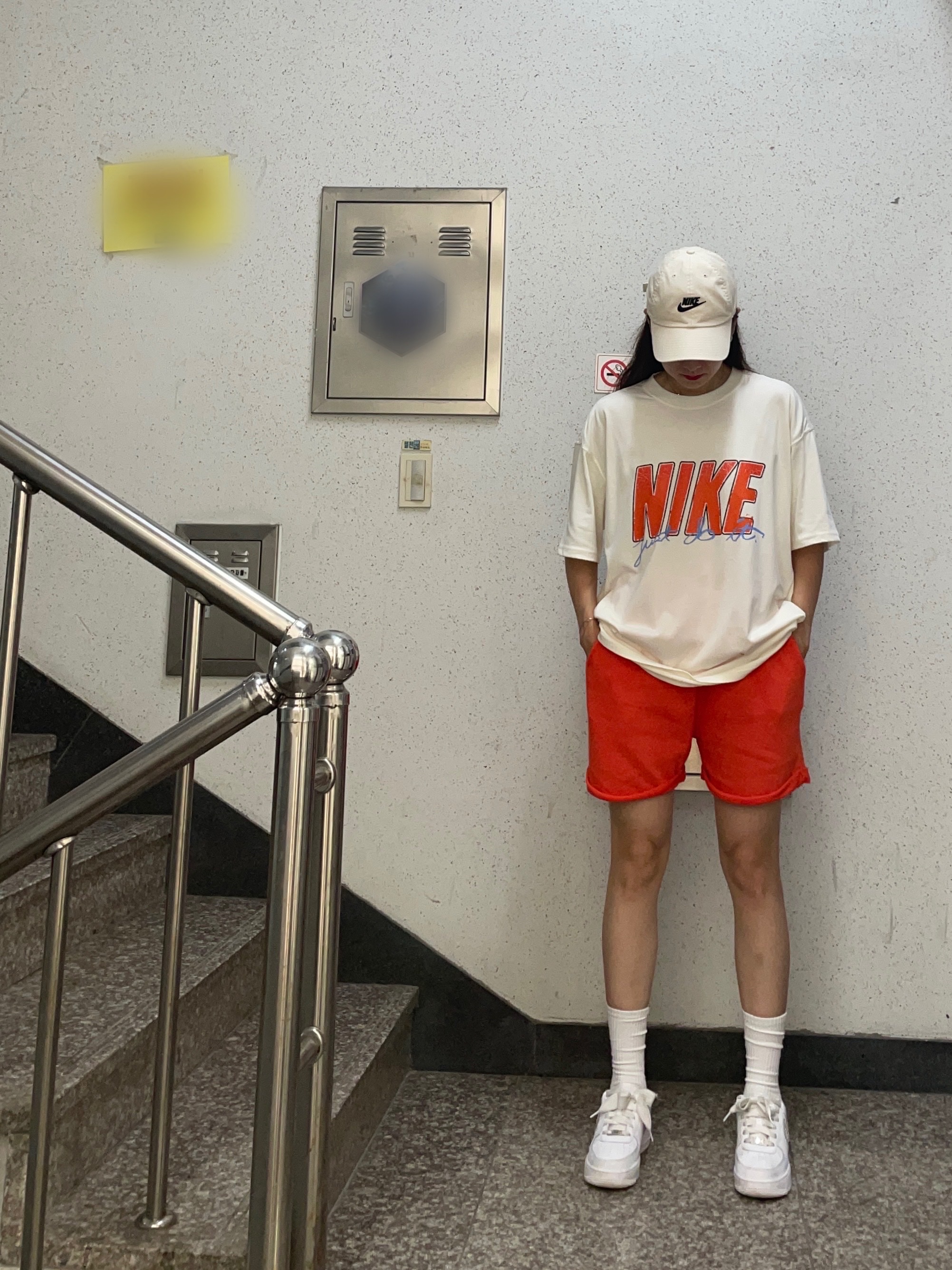 Nike M NRG Dunk '85 T-Shirt Sail - US/EU, Nike Heritage 86 Futura Washed Cap Light Bone 착용 스타일 - 1
