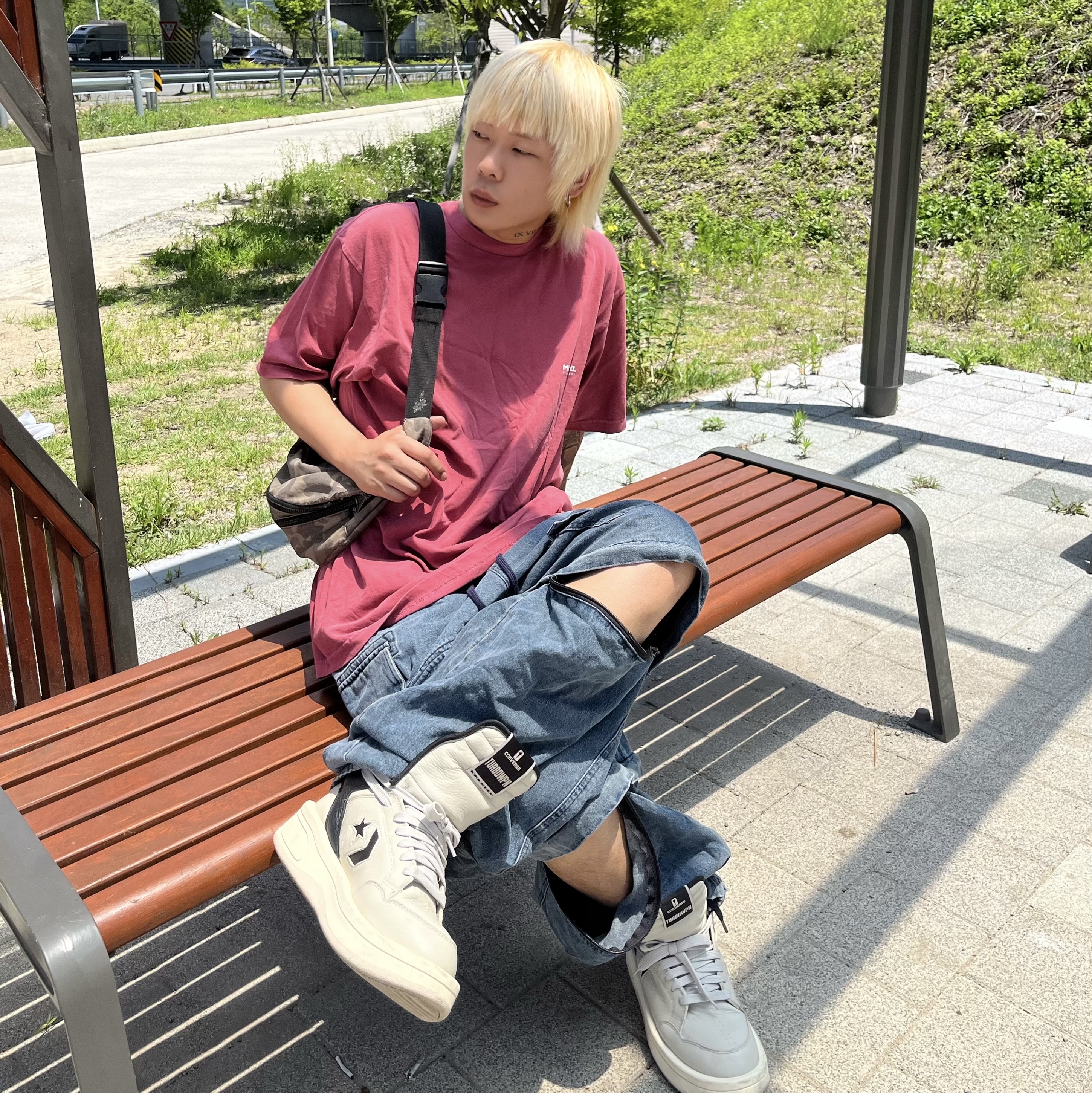 Converse x Drkshdw Turbowpn Pelican 착용 스타일 - 1