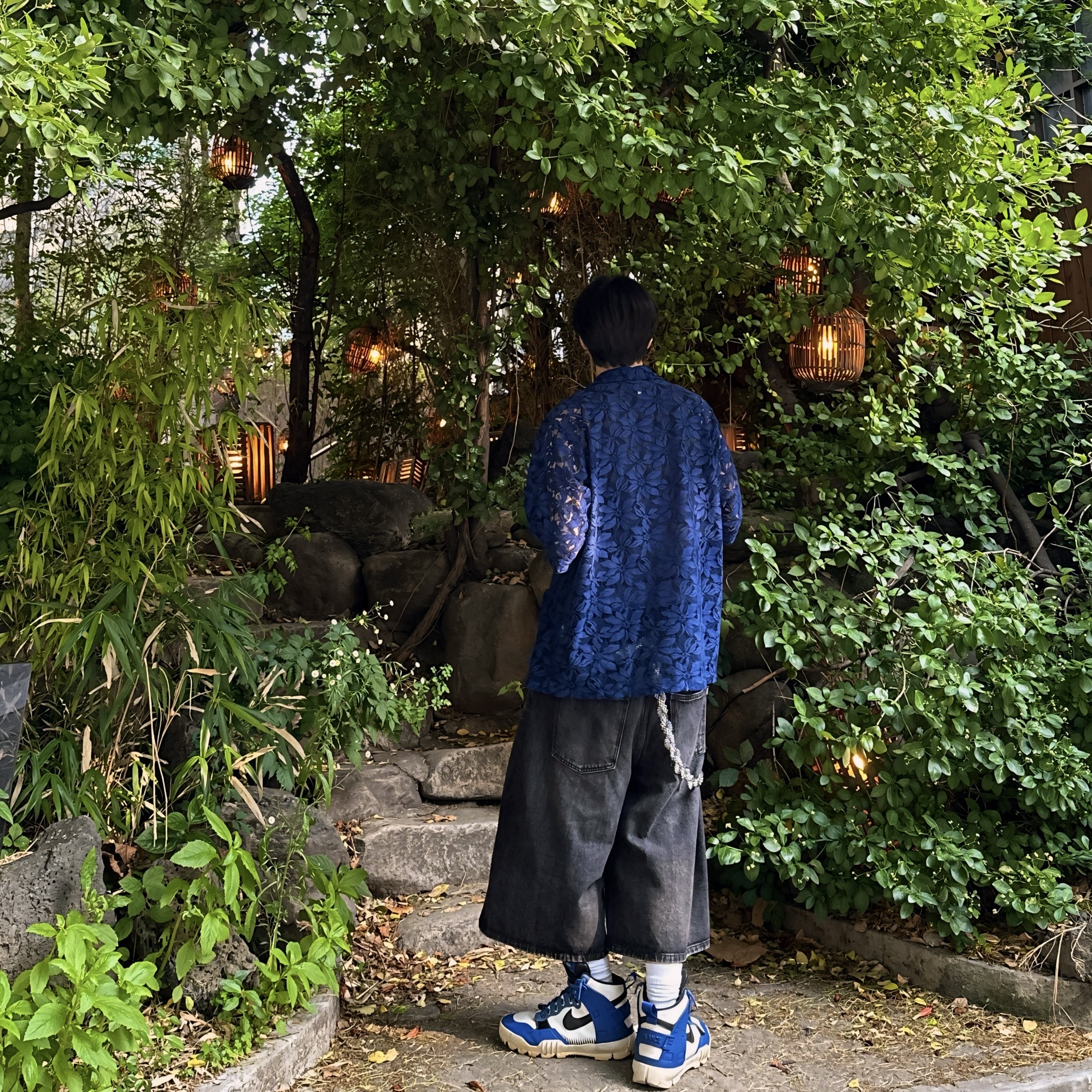 Chrome Hearts Silichrome CH Cross Pendant Black 2022/2023/2025, Nike x Undercover SFB Jungle Dunk White 착용 스타일 - 2