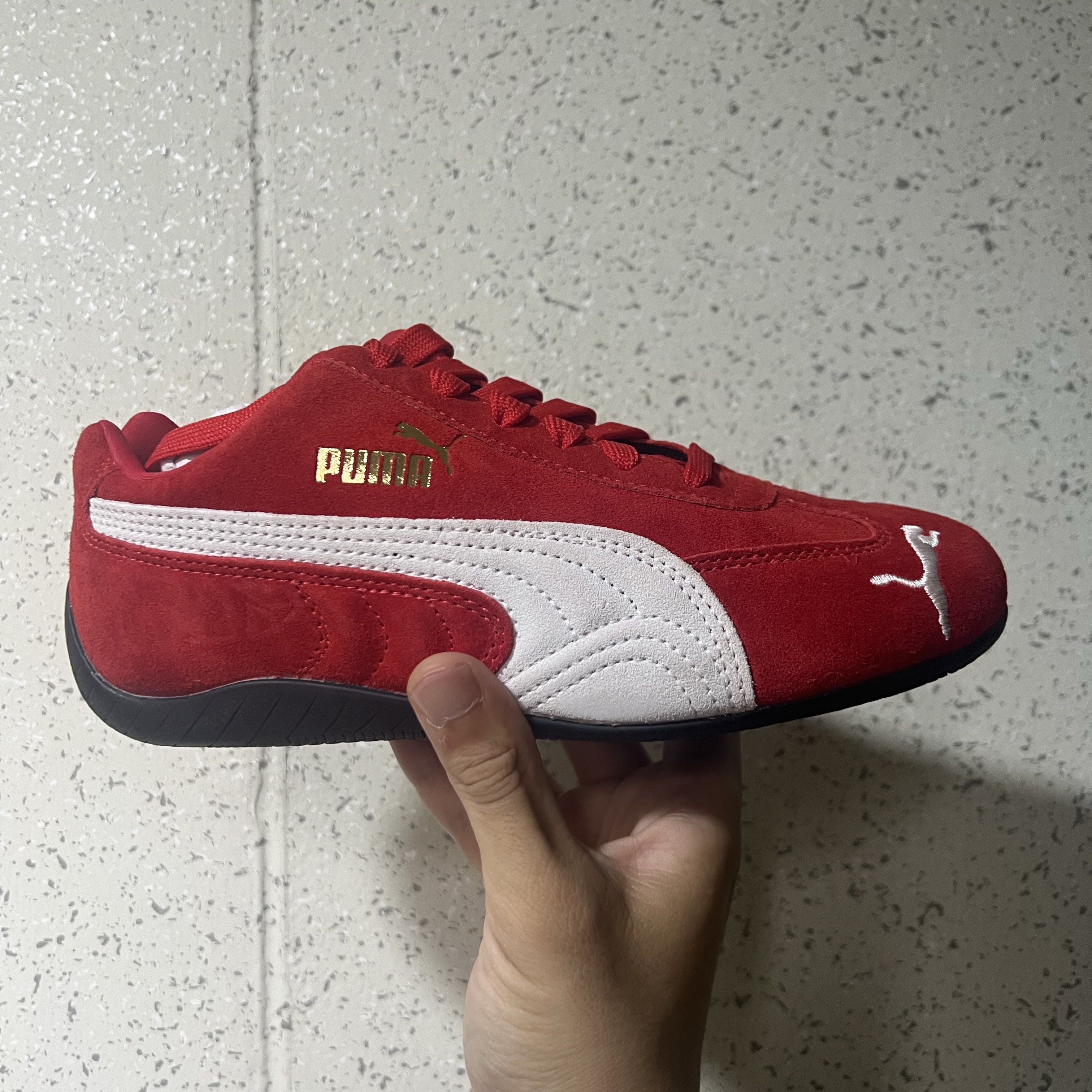 (W) Puma Speedcat OG Red White 착용 스타일 - 1