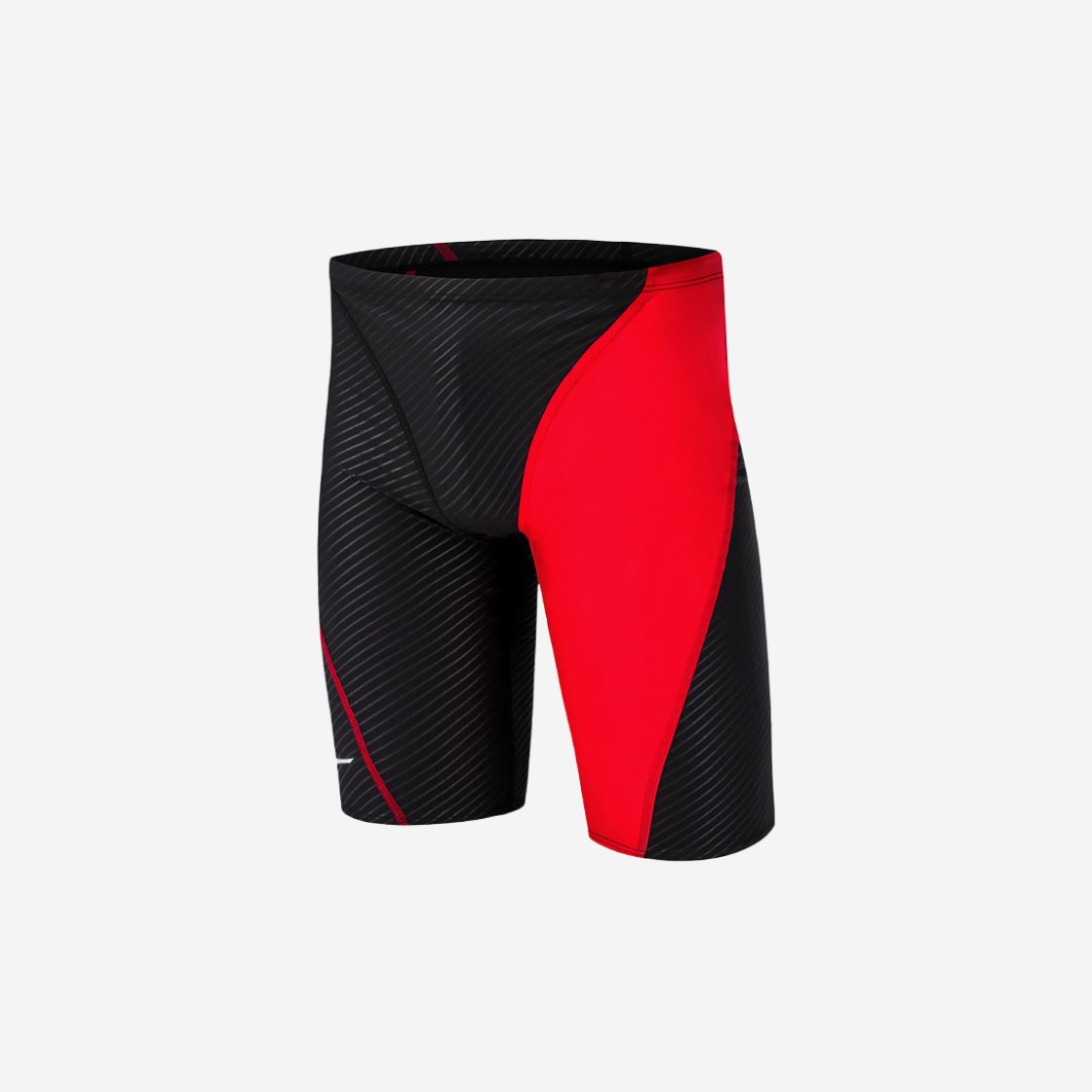 Mizuno Exersuit Asymmetry Jammer 5 Quarter Swimsuit Black Red 상세 이미지 1