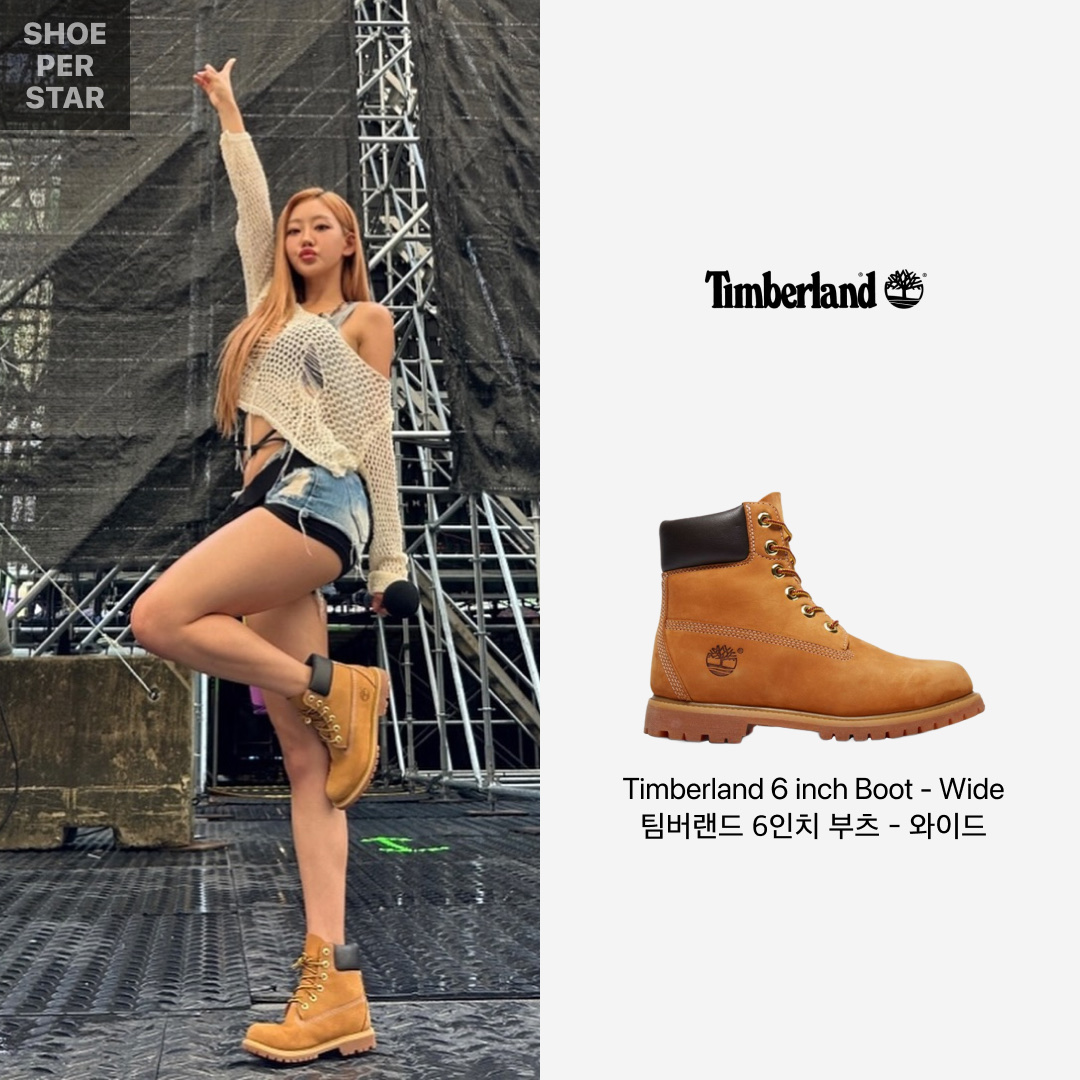 (W) Timberland 6 Inch Premium Waterproof Boot Wheat Nubuck - Wide 착용 스타일 - 1