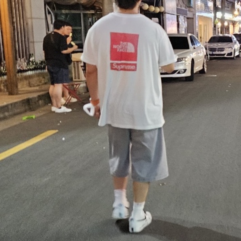 Supreme x The North Face S/S Top White - 24SS 착용 스타일 - 2