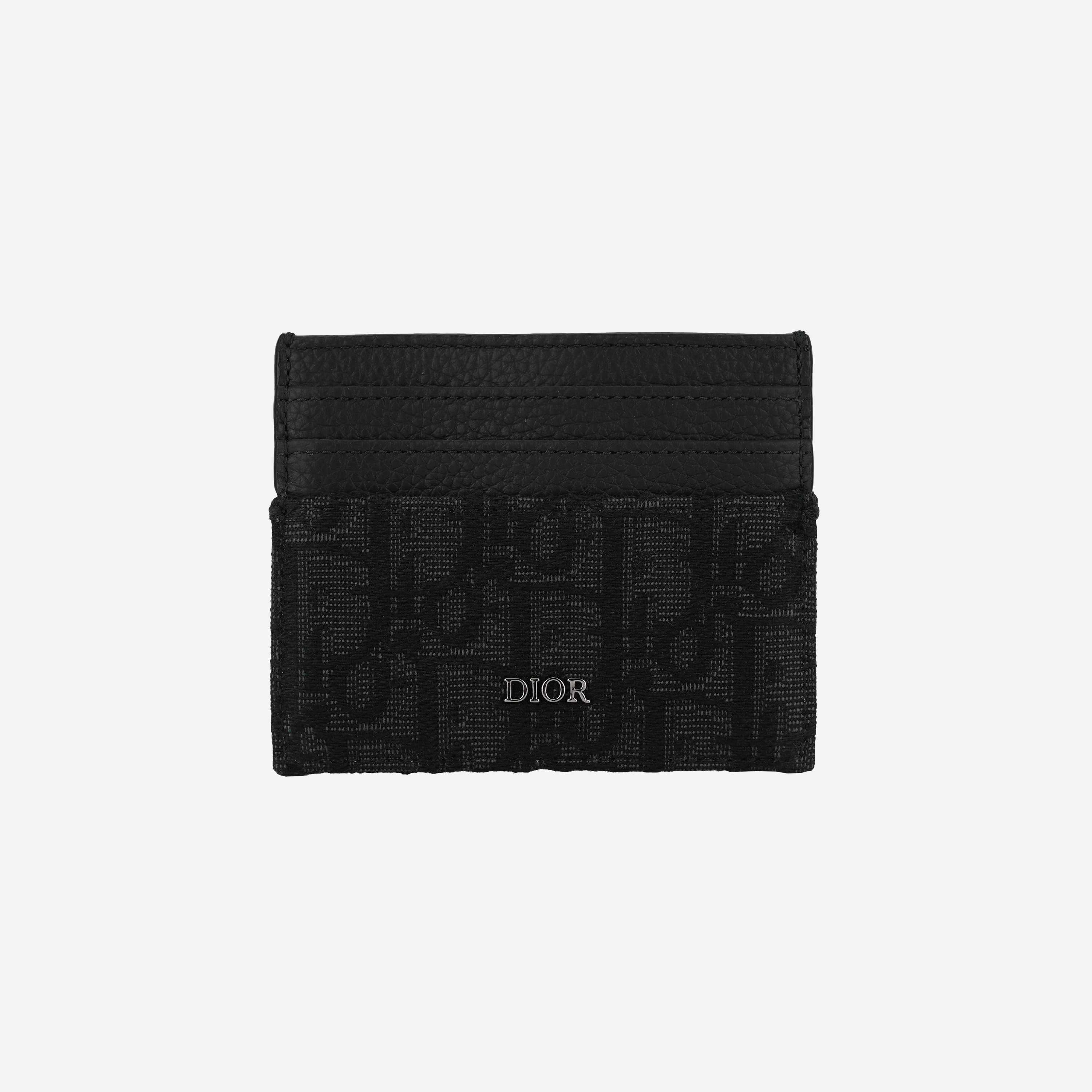 Dior Card Holder Black Dior Oblique Jacquard