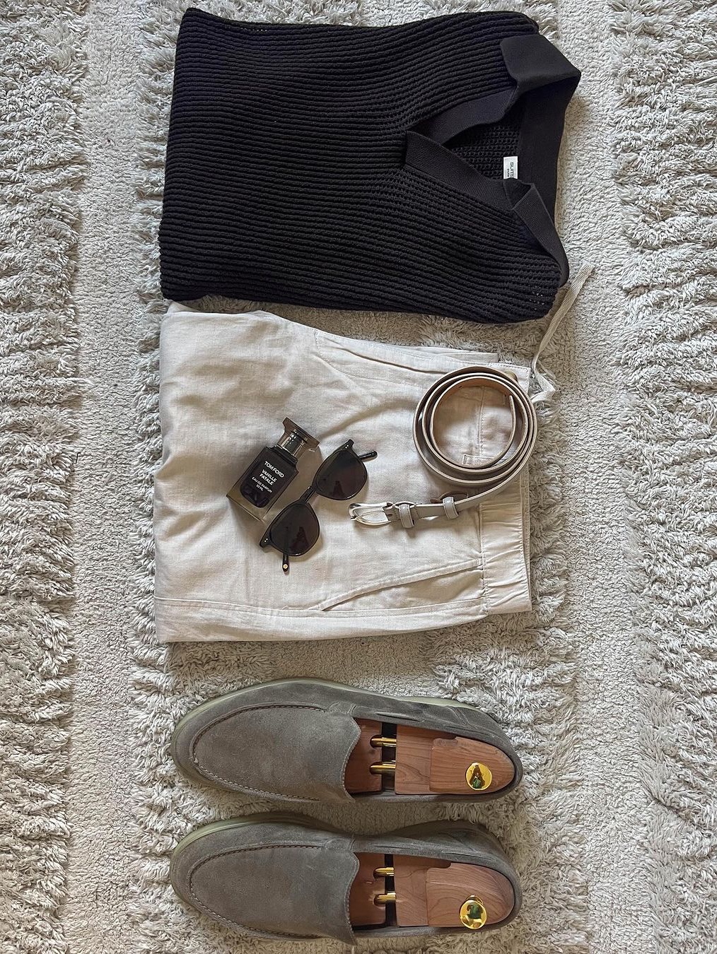 Millo Archive Block Half Collar Knit Black, Gentle Monster x Maison Margiela MM109 Black Black 착용 스타일 - 3