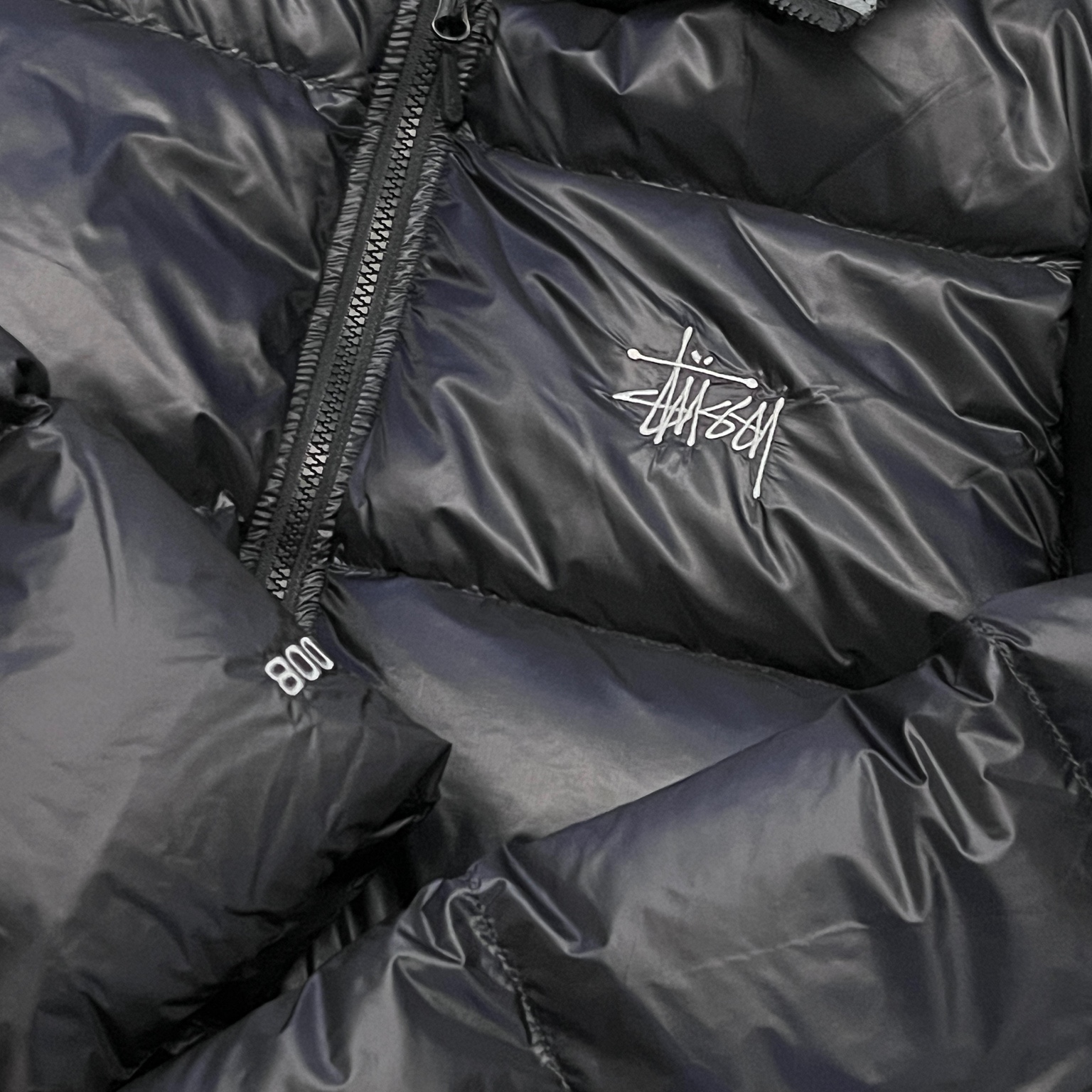Stussy Down Parka Micro Ripstop Phantom Black 착용 스타일 - 2