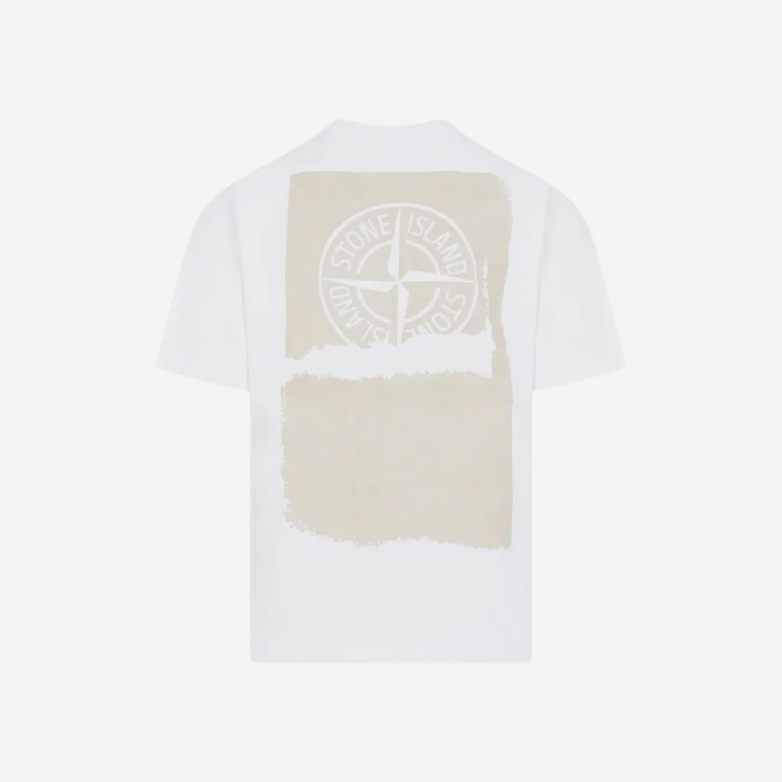 Stone Island 2RC89 'Scratched Paint One' Print Short Sleeve T-Shirt White - 24SS 상세 이미지 2