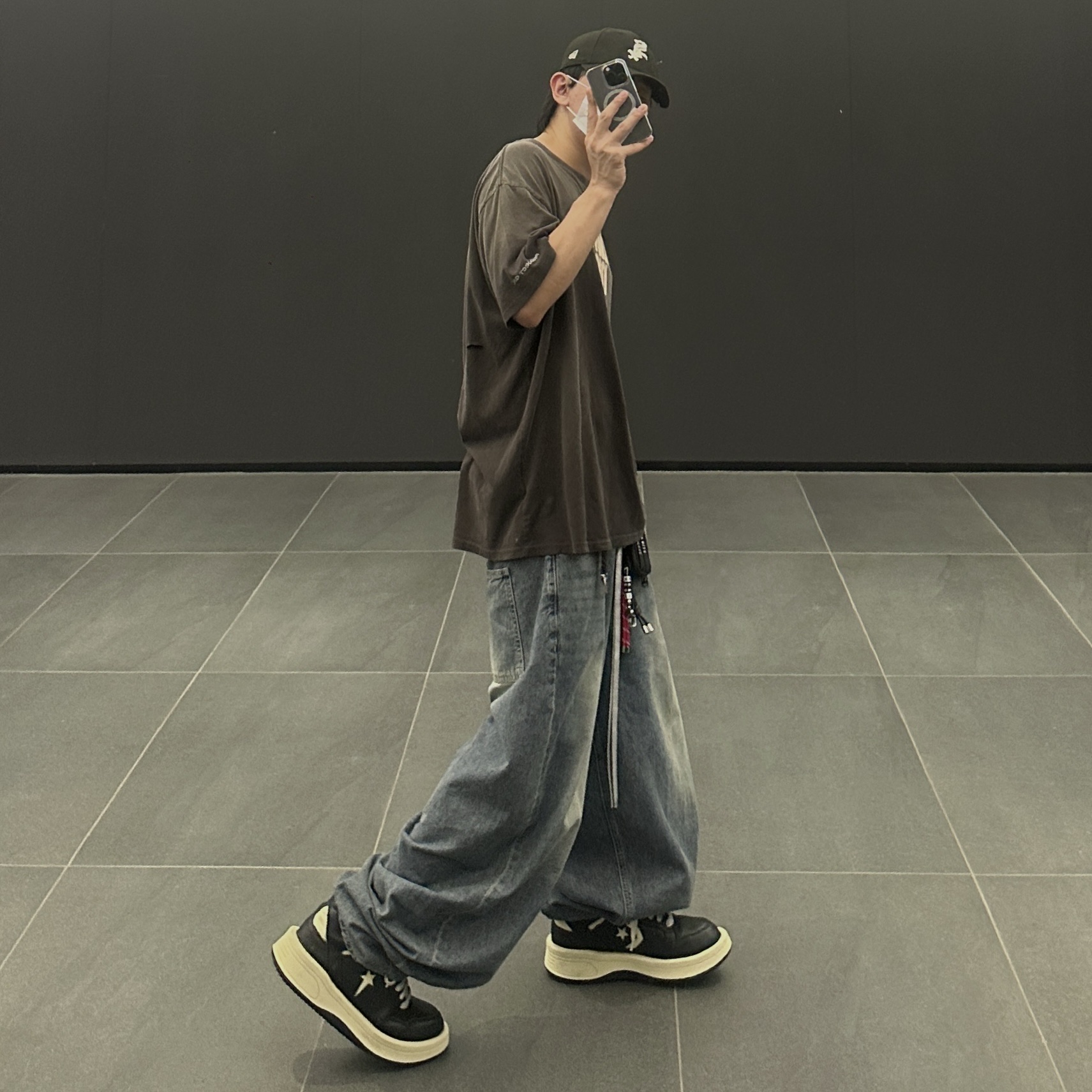 Converse x Drkshdw Turbowpn Black Cream 착용 스타일