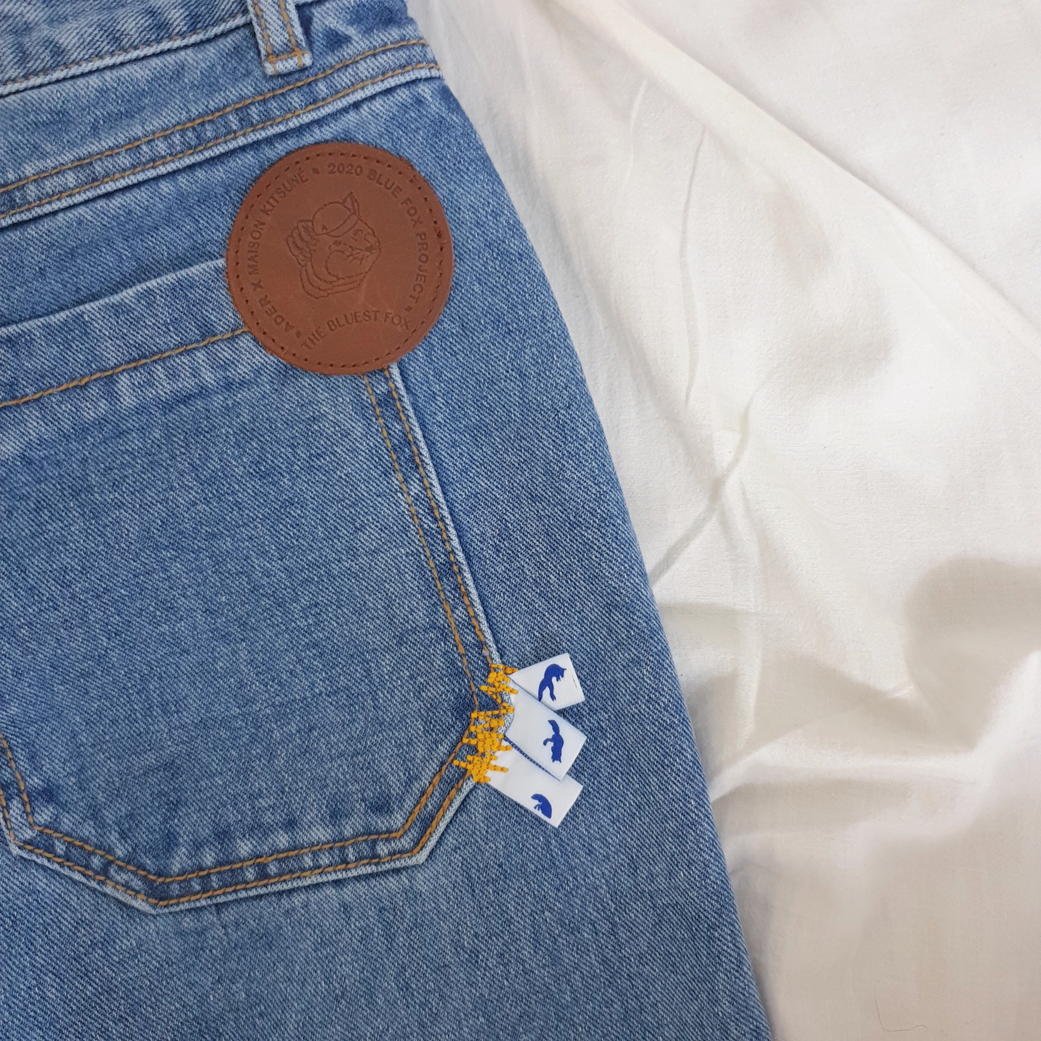 Maison Kitsune x Ader Error Fog Denim Blue 착용 스타일