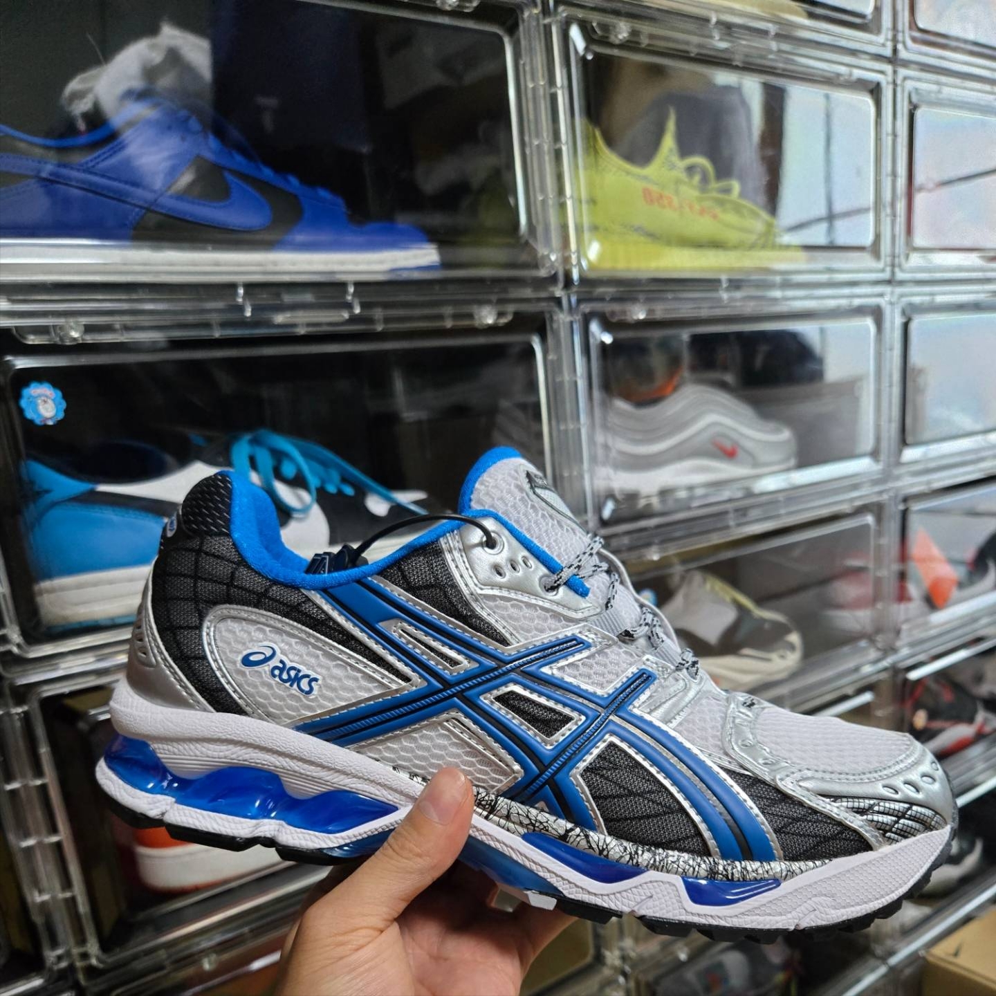 Asics Gel-Nimbus 10.1 White Directoire Blue 착용 스타일 - 1