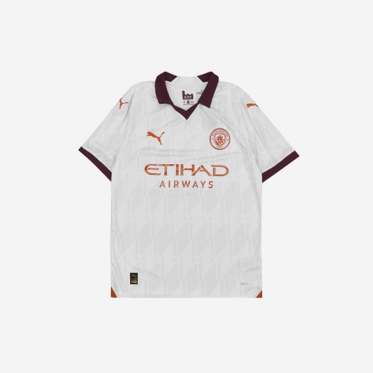 Puma Manchester City 2023/24 Away Jersey White Aubergine (Non Marking Ver.)