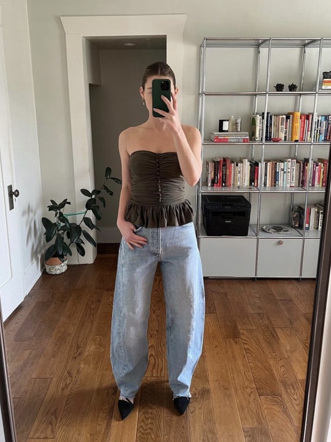 Agolde Women Luna Pieced Jean Void 착용 스타일