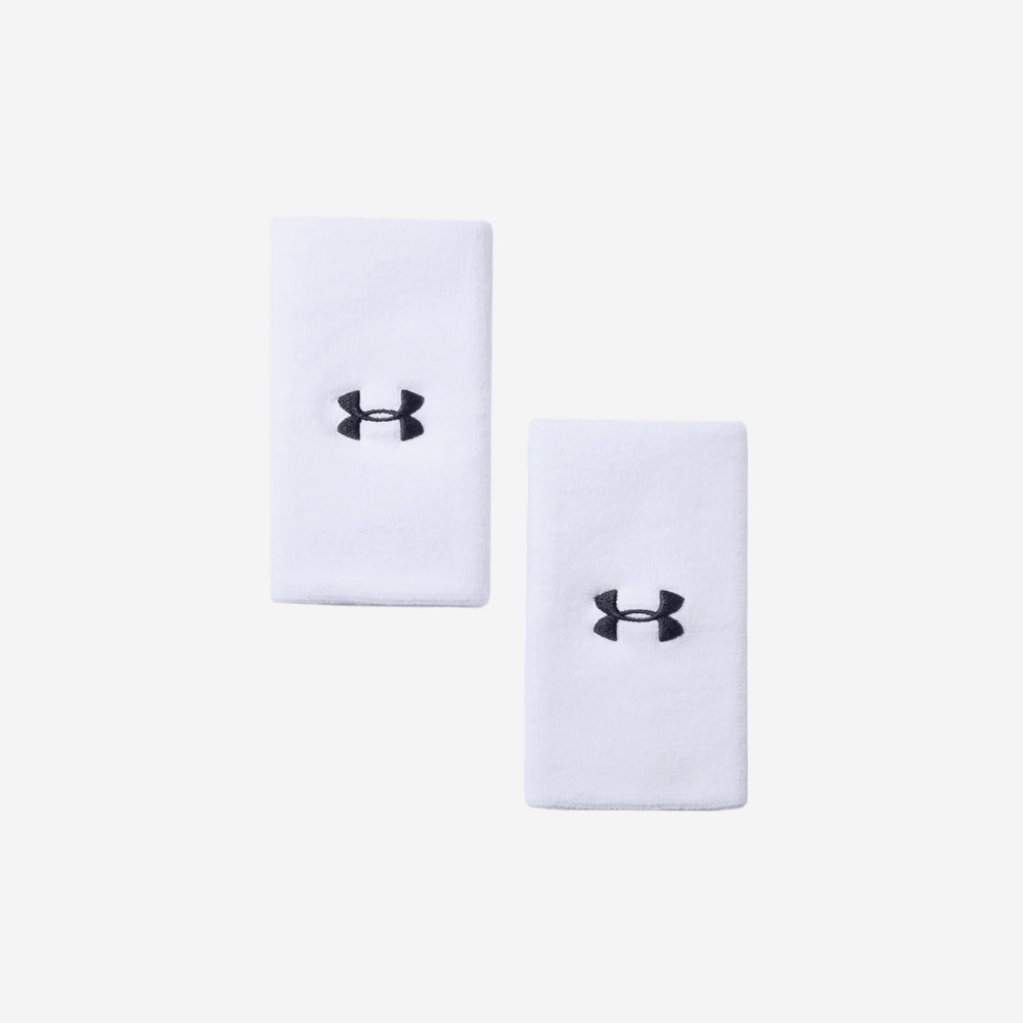 Under Armour 6 Inch Performance Wristband White Black (2 Pack) 상세 이미지 1