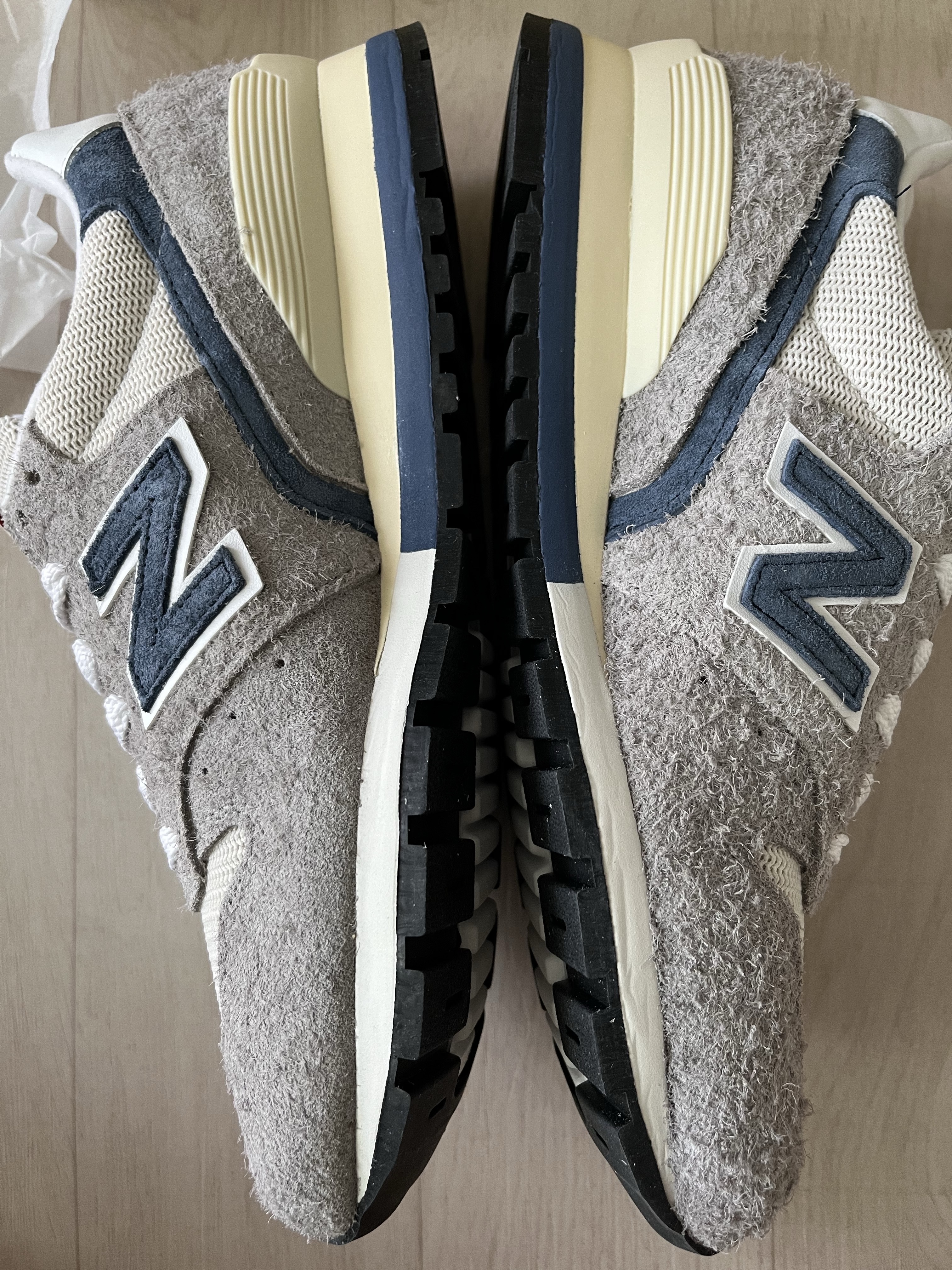 New Balance Made in USA 996 Marblehead Vintage Indigo 착용 스타일 - 3