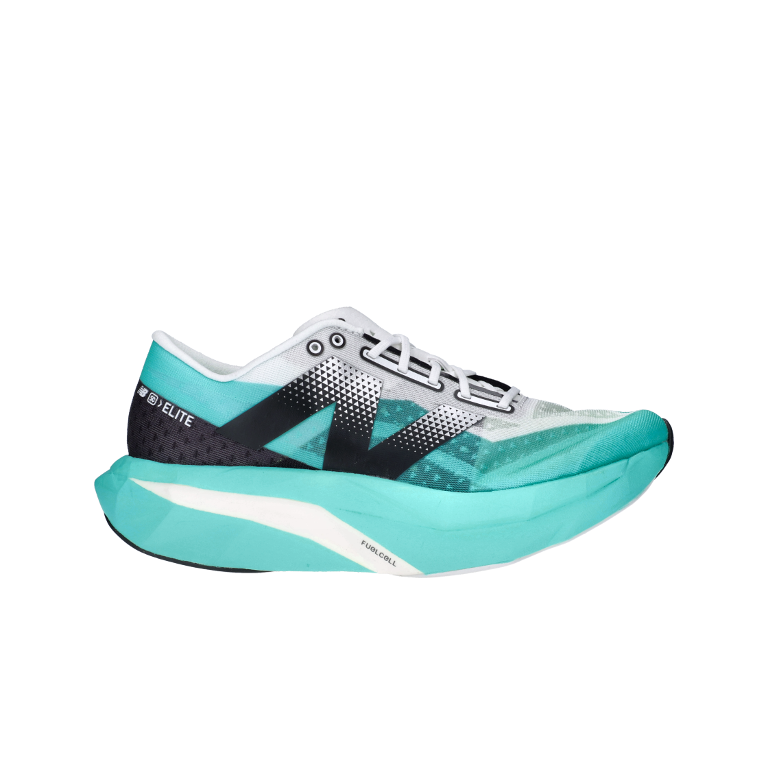 뉴발란스 퓨어셀 슈퍼컴프 엘리트 v4 사이버 제이드 화이트 - 2E 와이드(New Balance Fuelcell Supercomp Elite v4 Cyber Jade White - 2E Wide)