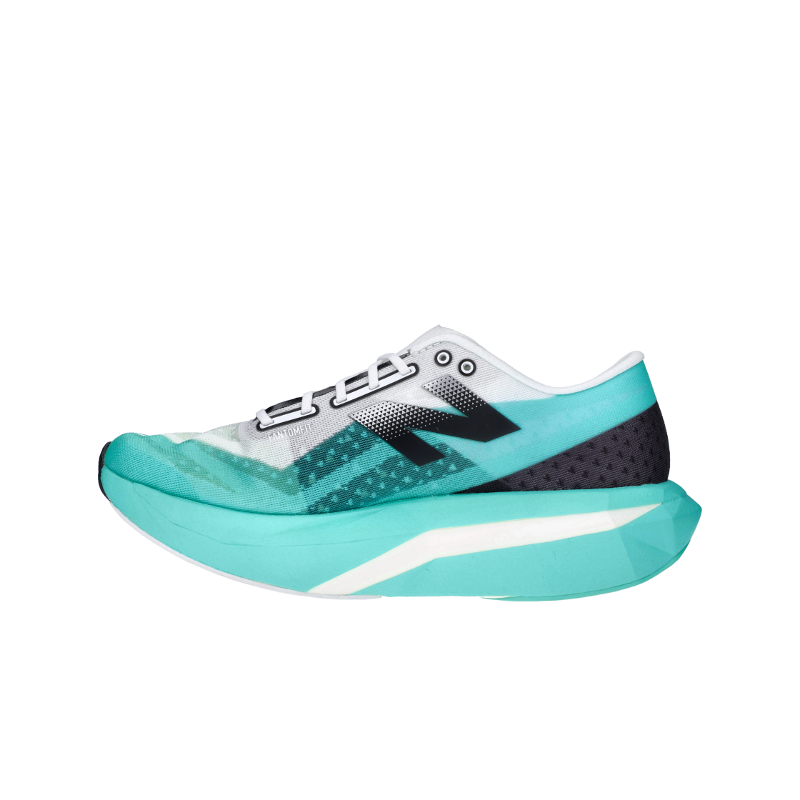 뉴발란스 퓨어셀 슈퍼컴프 엘리트 v4 사이버 제이드 화이트 - 2E 와이드(New Balance Fuelcell Supercomp Elite v4 Cyber Jade White - 2E Wide) - 3