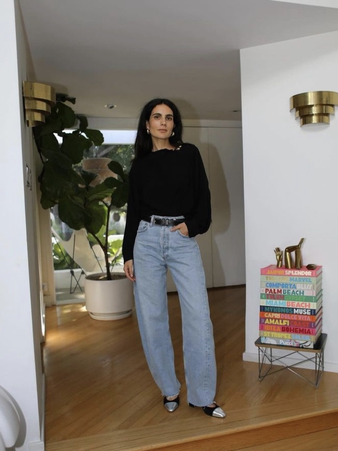 Agolde Women Luna Pieced Jean Void 착용 스타일